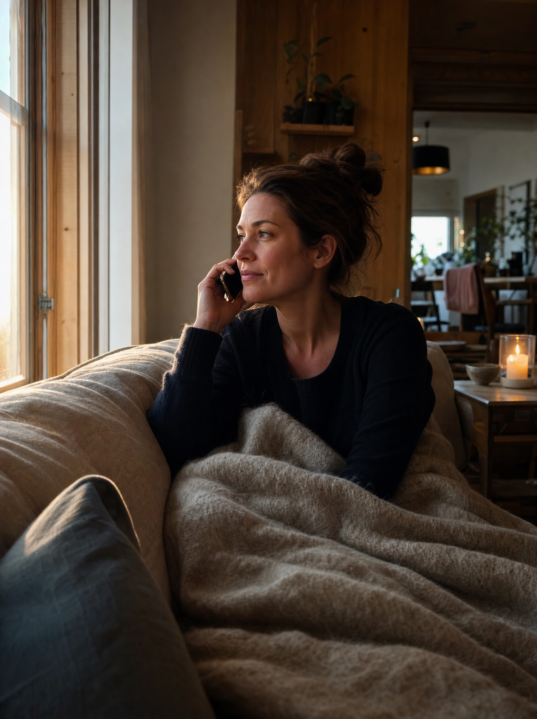 Entspannt im Gespräch am Telefon
