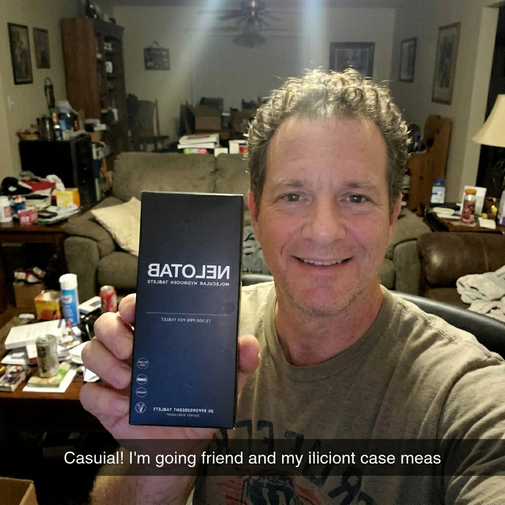 Customer holding up NELOTAB box