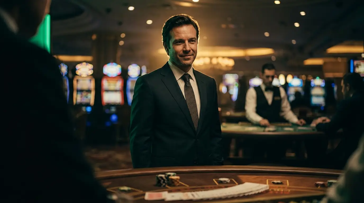 Professional advantage gambler on a casino floor
