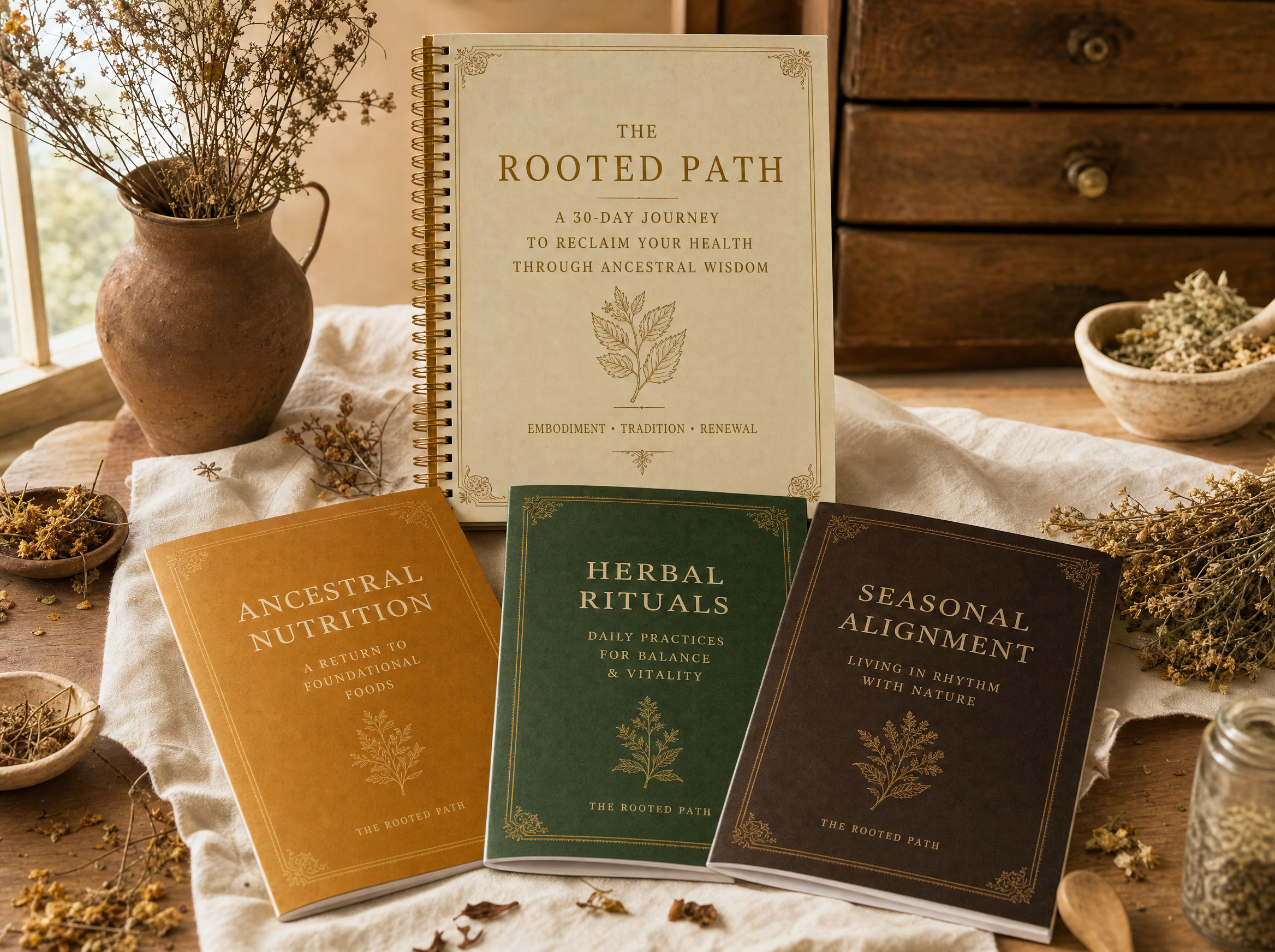 Mockup del libro y los tres regalos apilados
