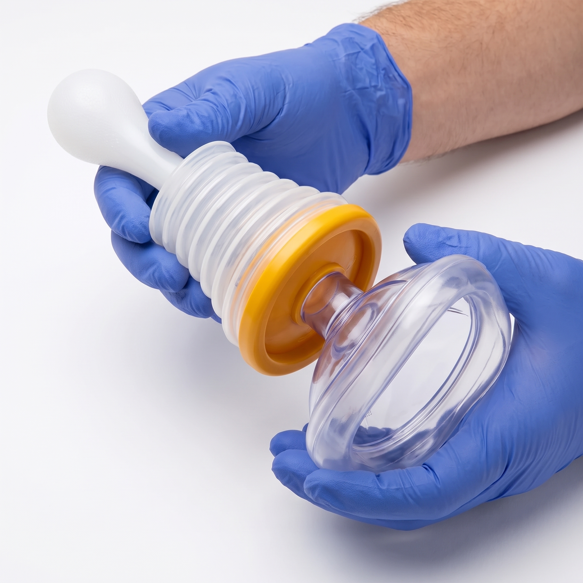 Clinician holding the VitalVac device