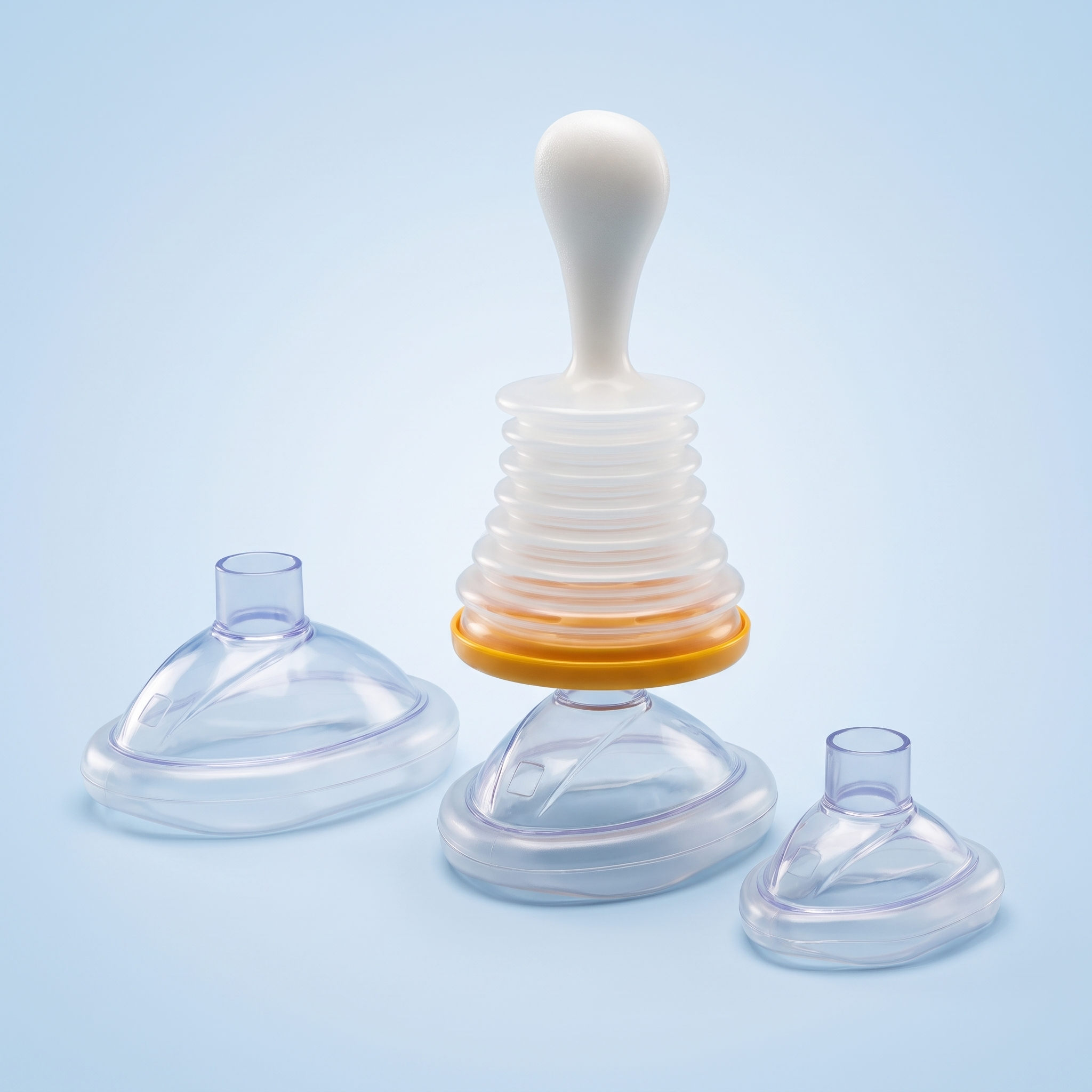 VitalVac device and masks, medical detail