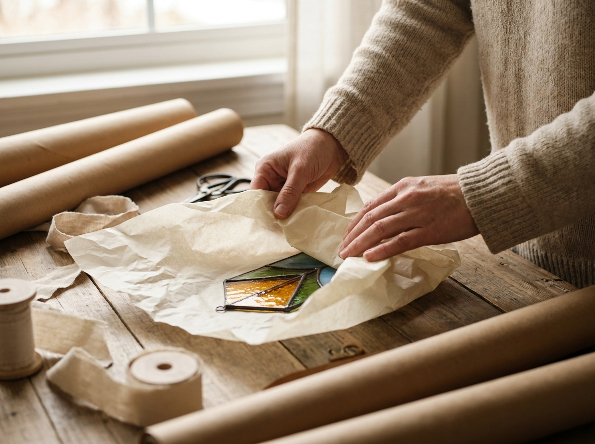 Wrapping a handmade gift