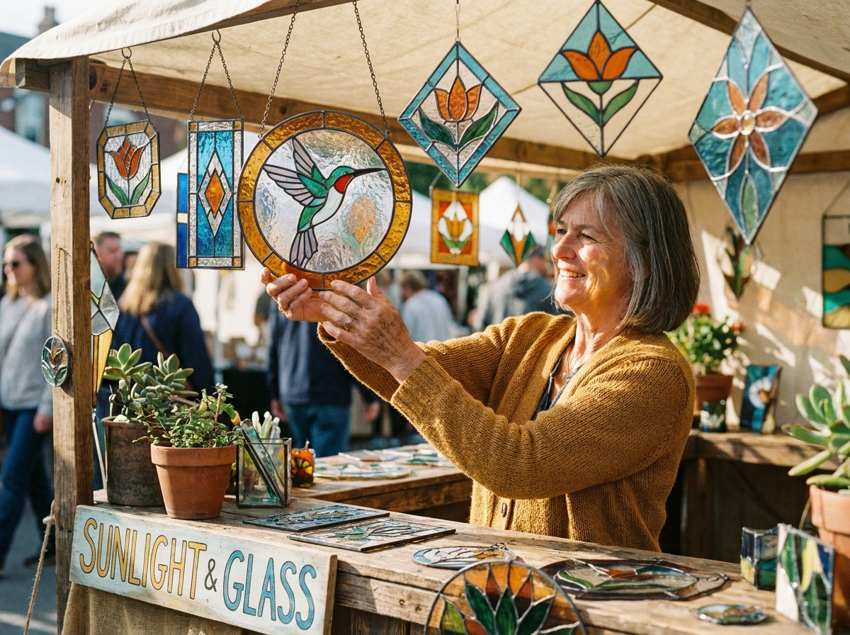 Setting up at a craft market