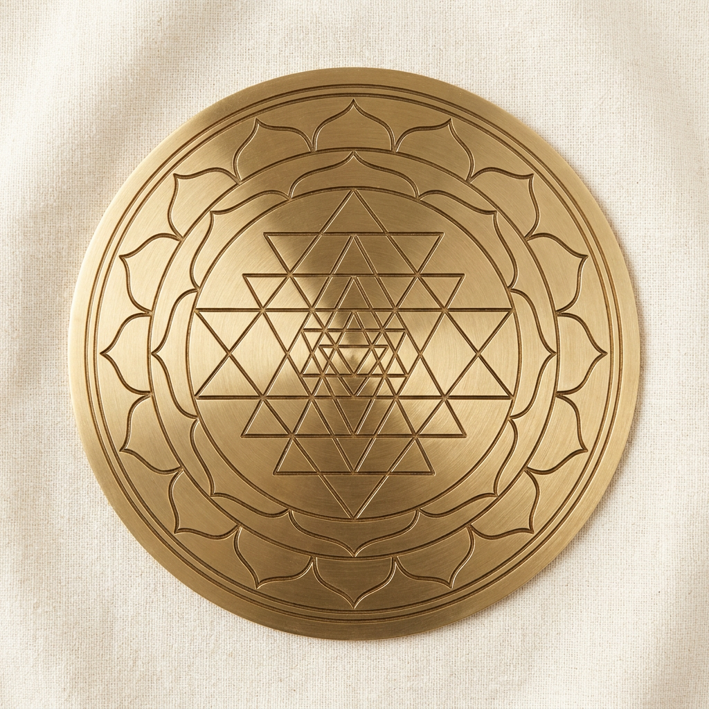 Sri Yantra · Engraved Brass Plate