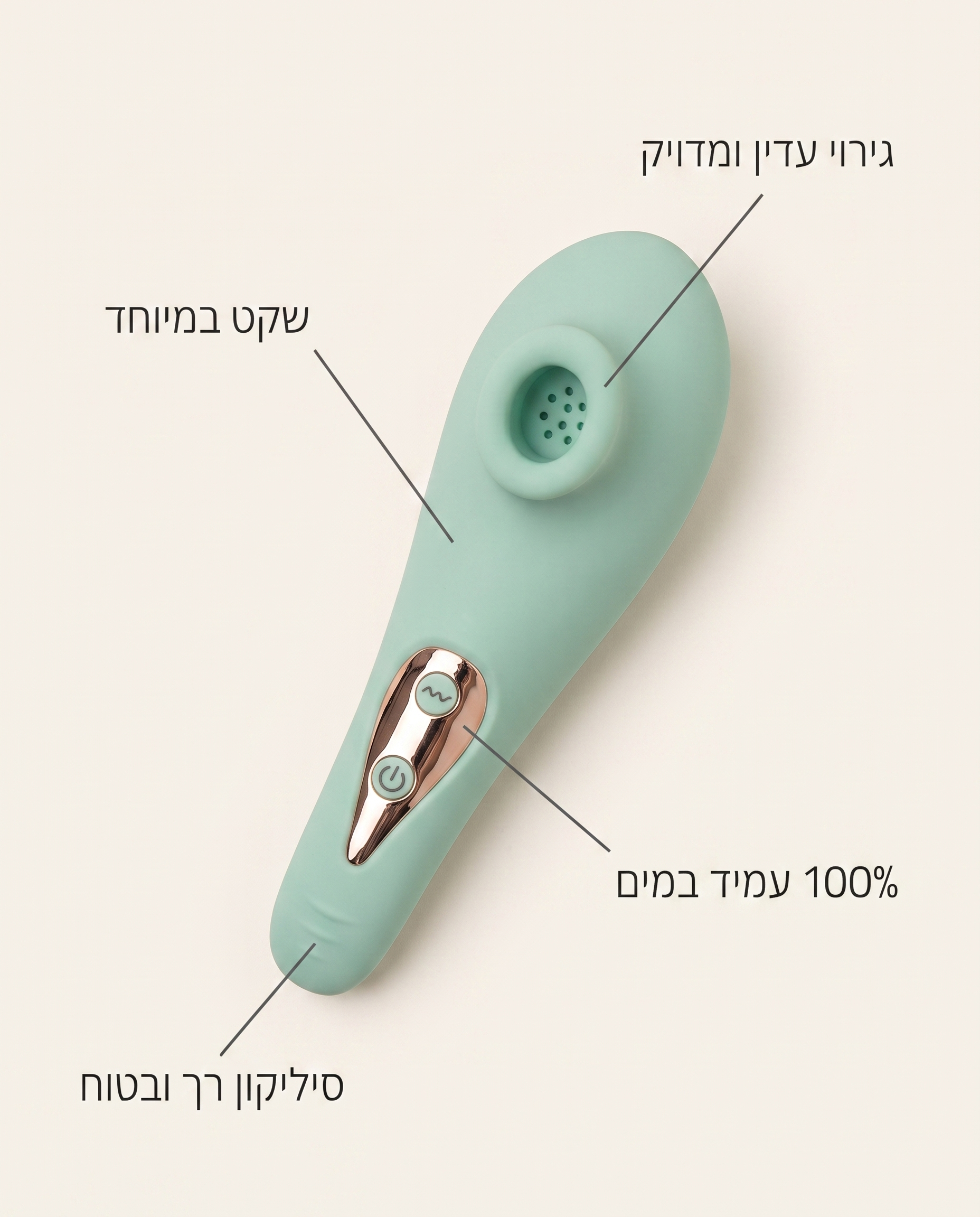Joyce — גירוי עדין ומדויק, שקט במיוחד, 100% עמיד במים, סיליקון רך ובטוח