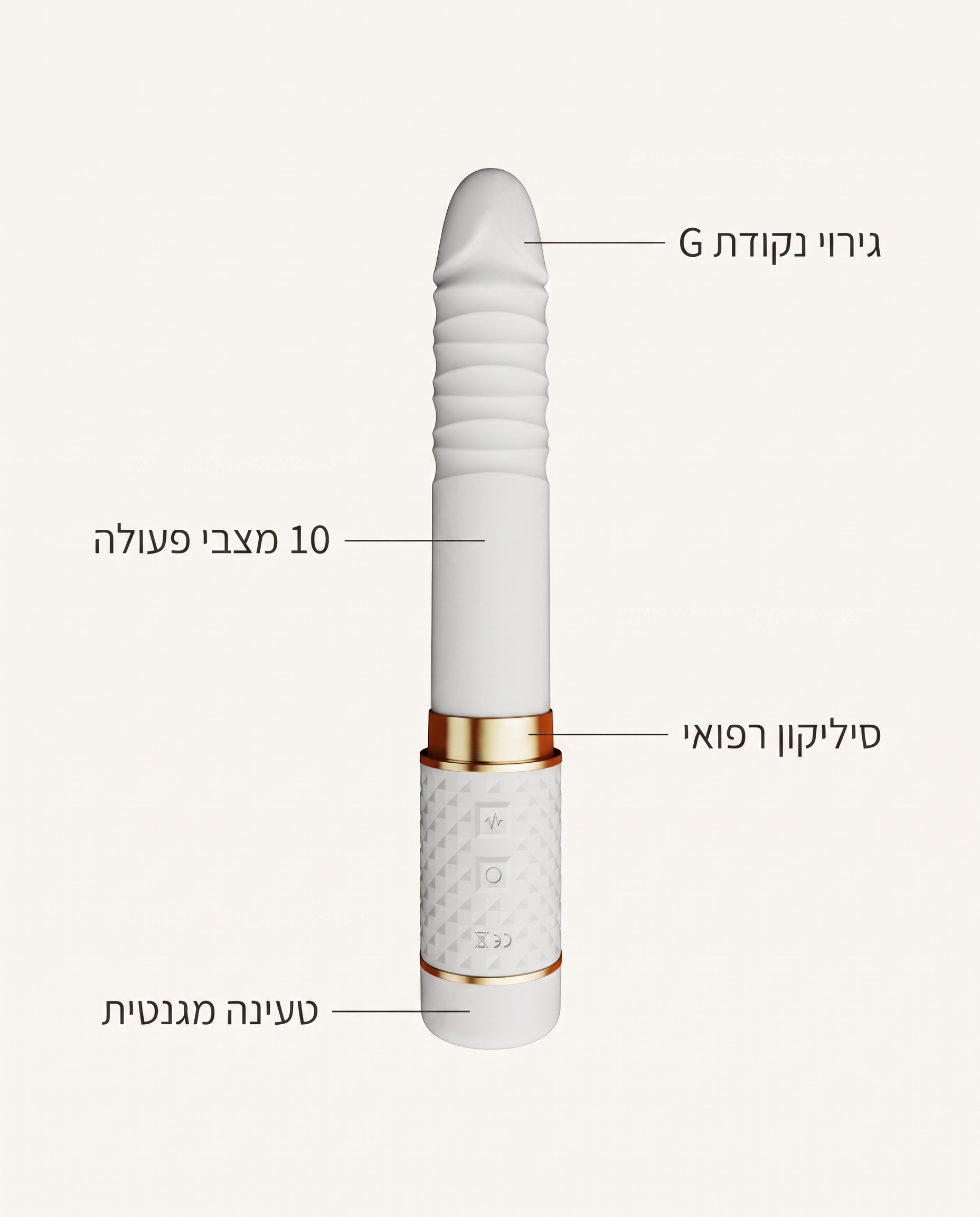 ARIA — גירוי נקודת G, 10 מצבי פעולה, סיליקון רפואי, טעינה מגנטית
