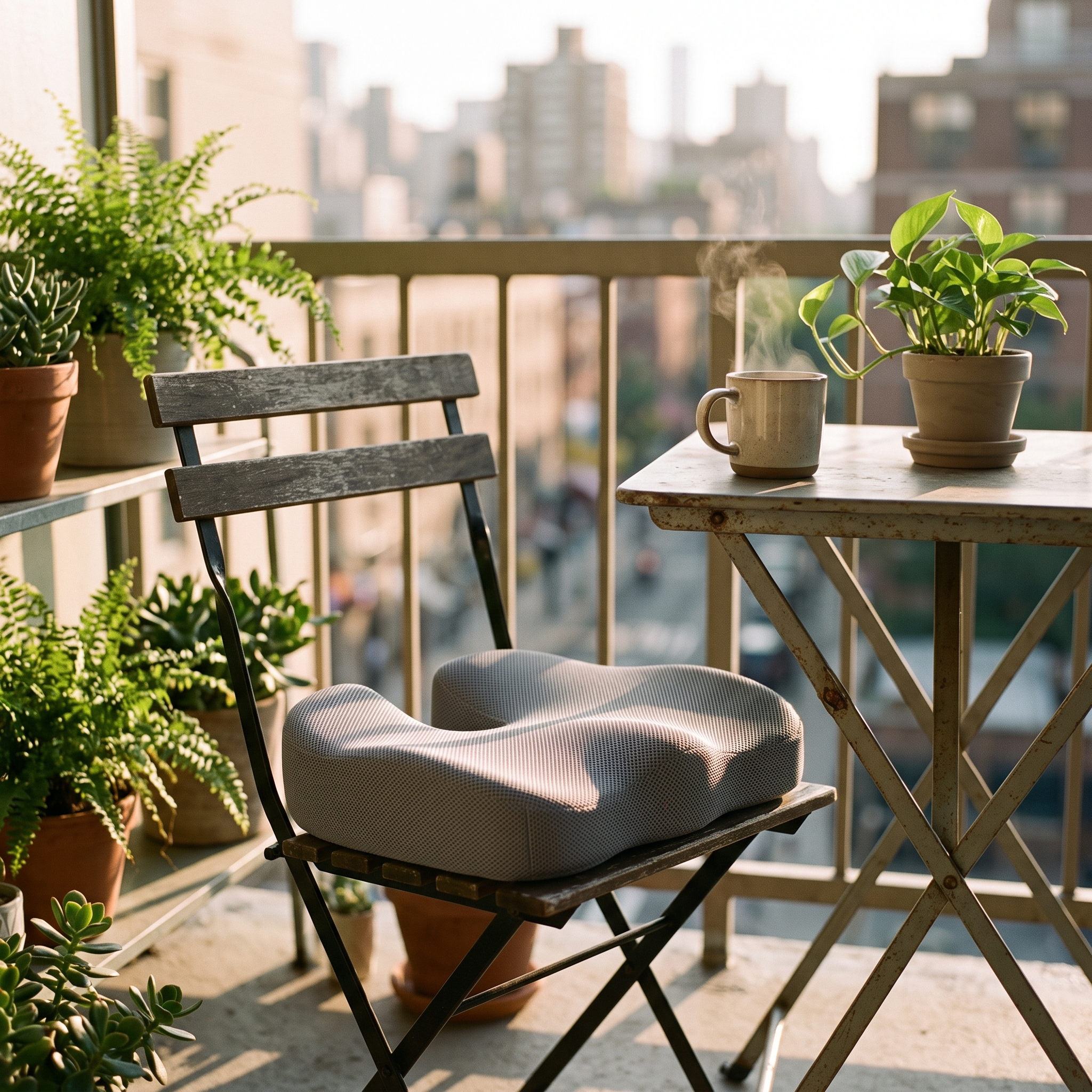 Balkon am Morgen
