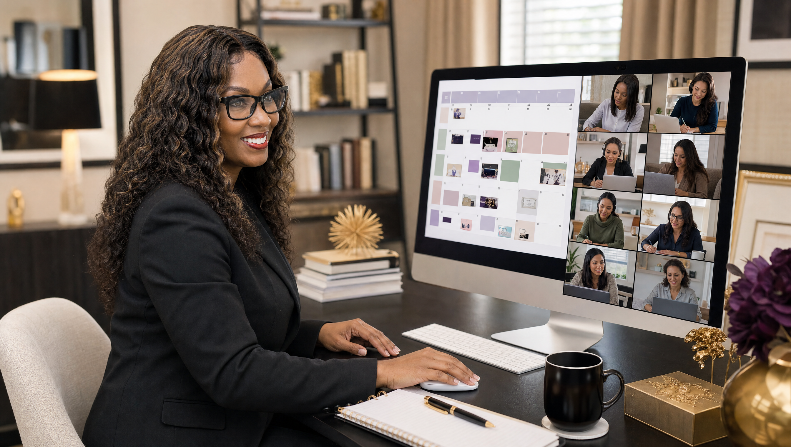 Dr. Rachel leading a live virtual Build-a-Thon workshop