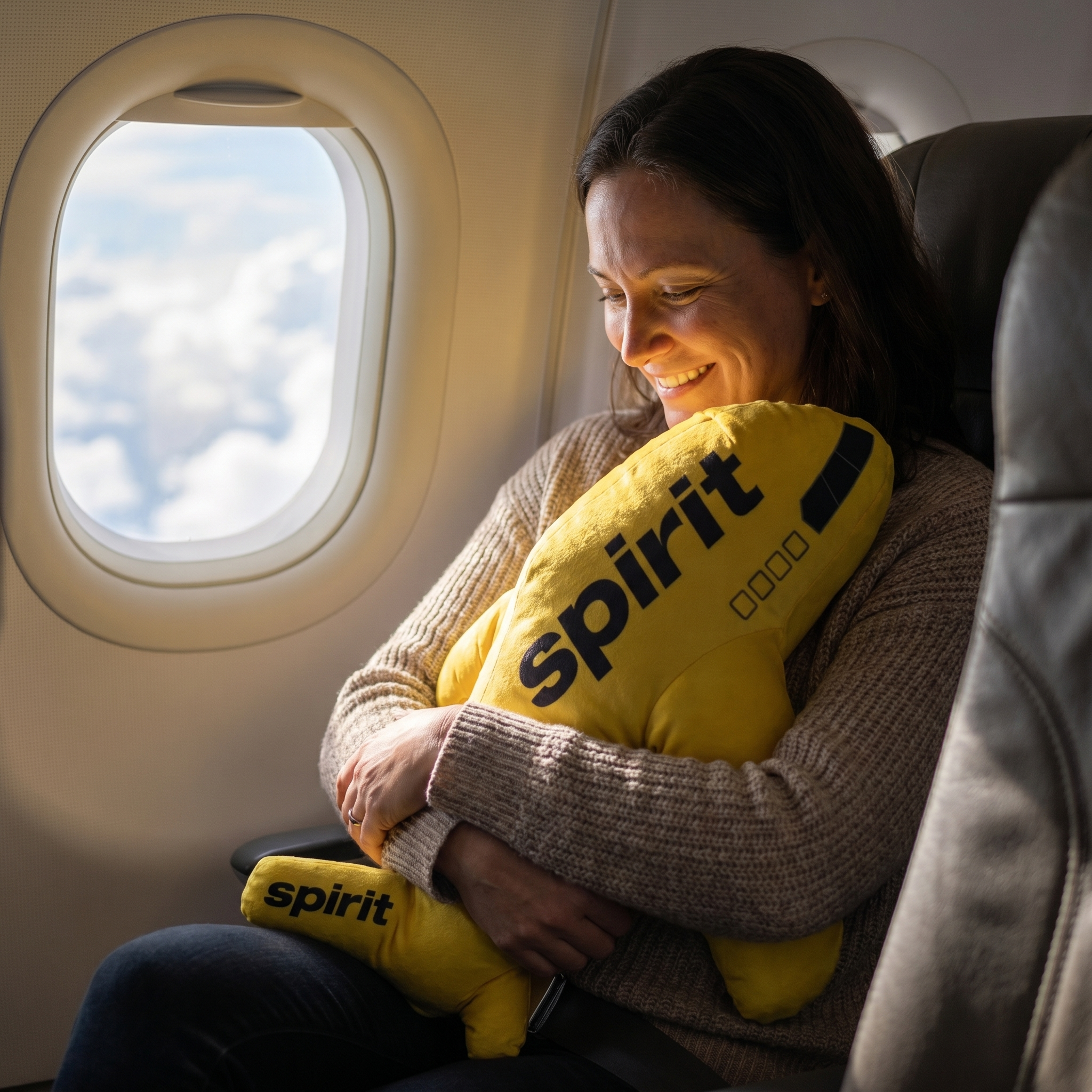 Spirit Airlines Airplane Pillow — Window Seat Companion