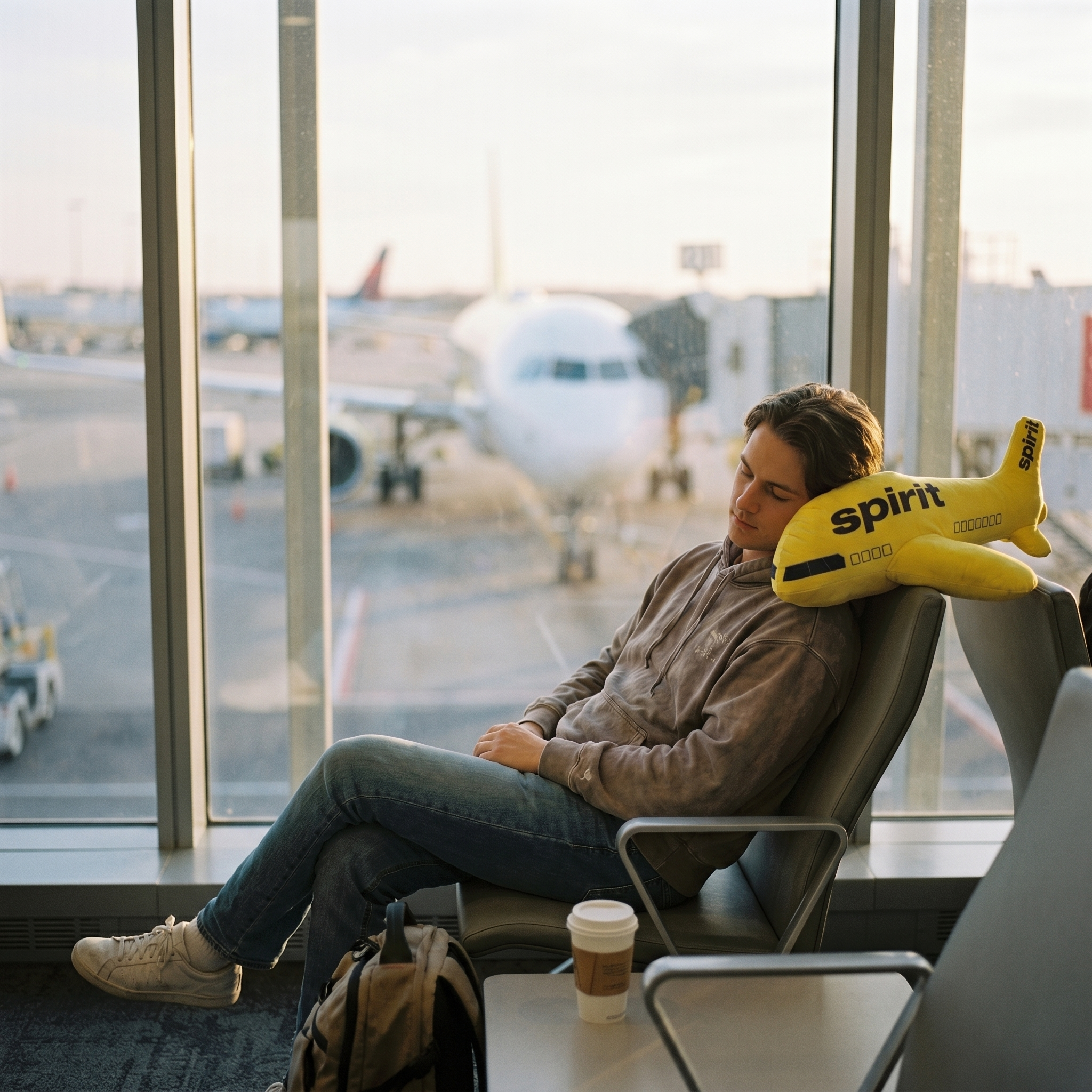 Airplane Pillow — Airport Lounge Travel Companion