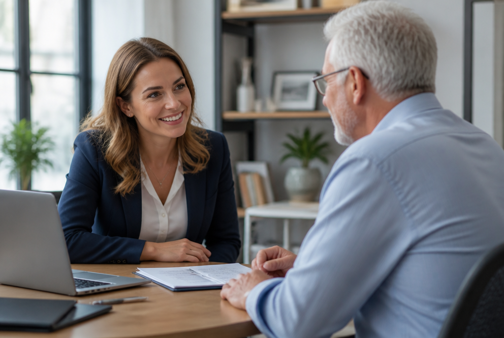 Drop an agent-with-client / office photo here