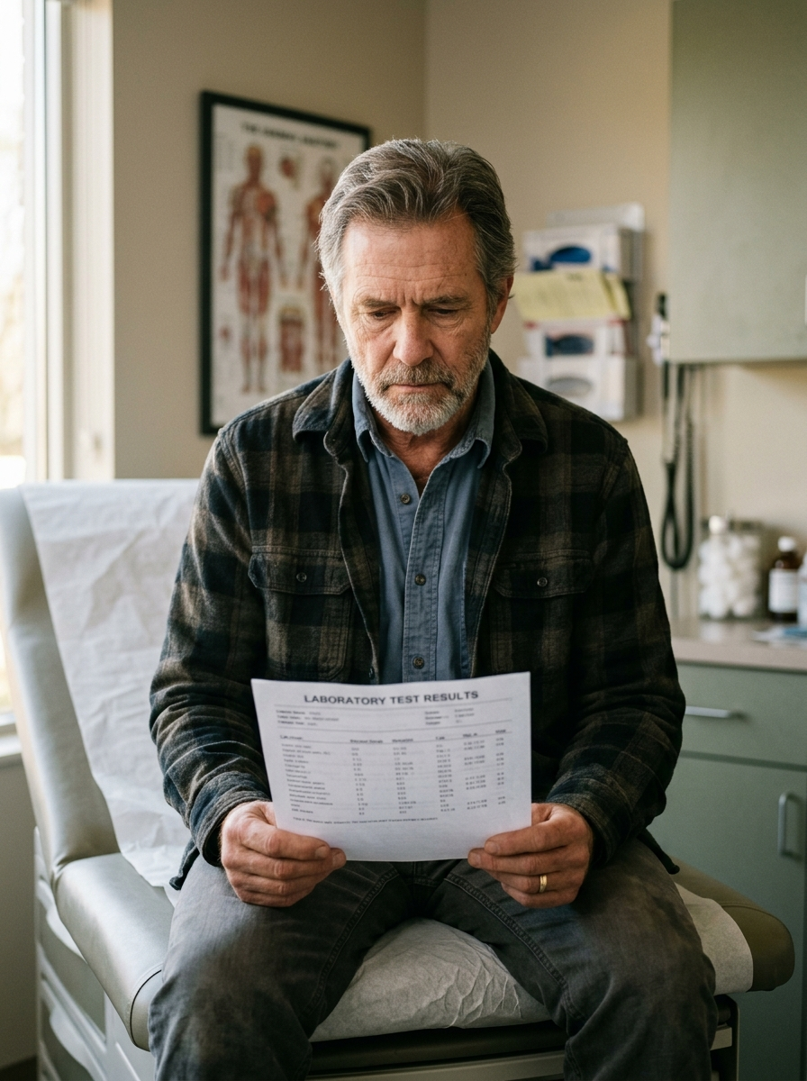 Person concerned about cholesterol