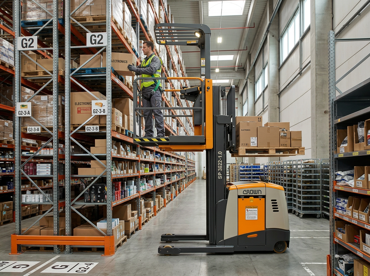 Order picker elevated platform
