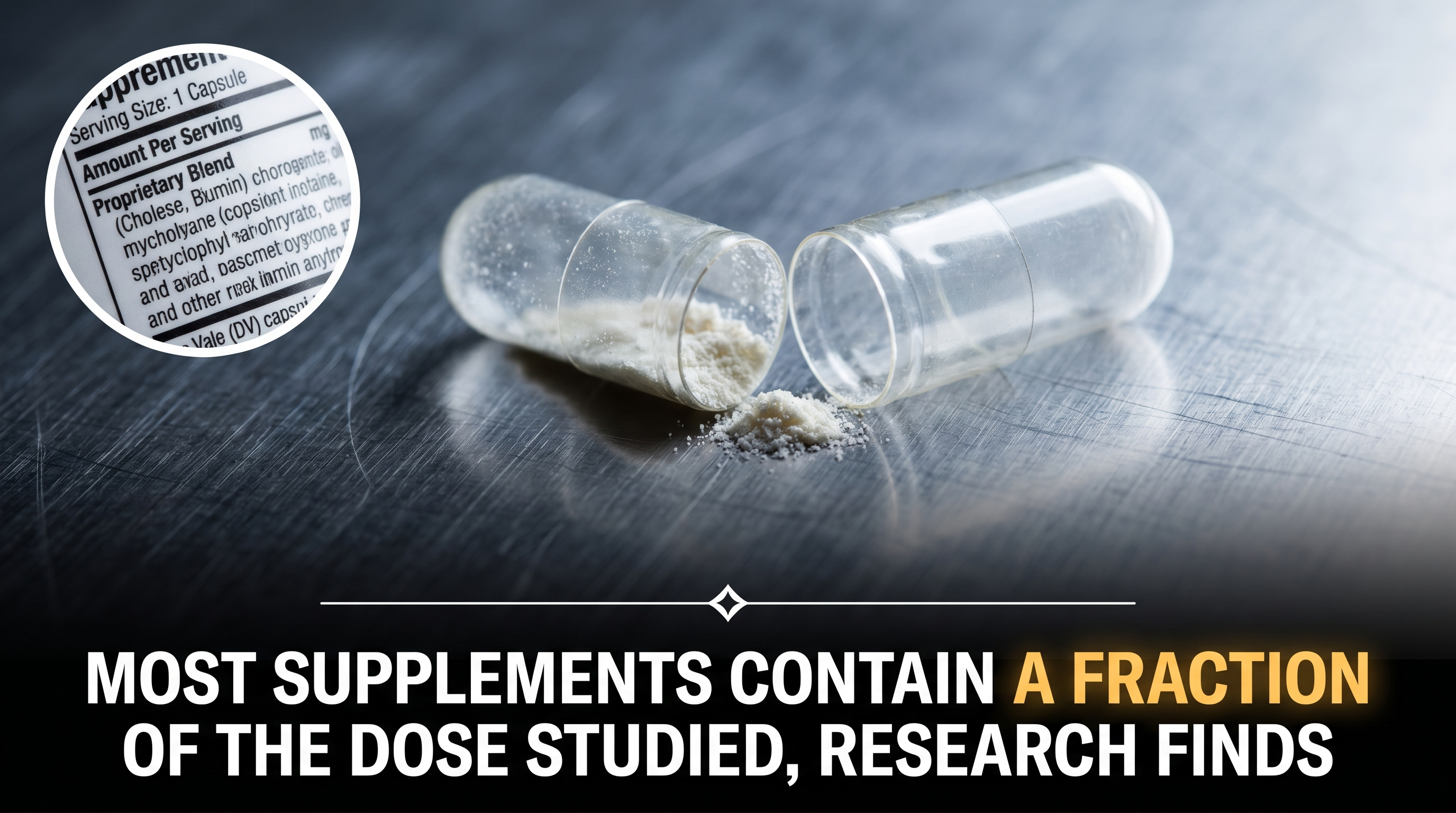Most supplements contain a fraction of the dose studied, research finds