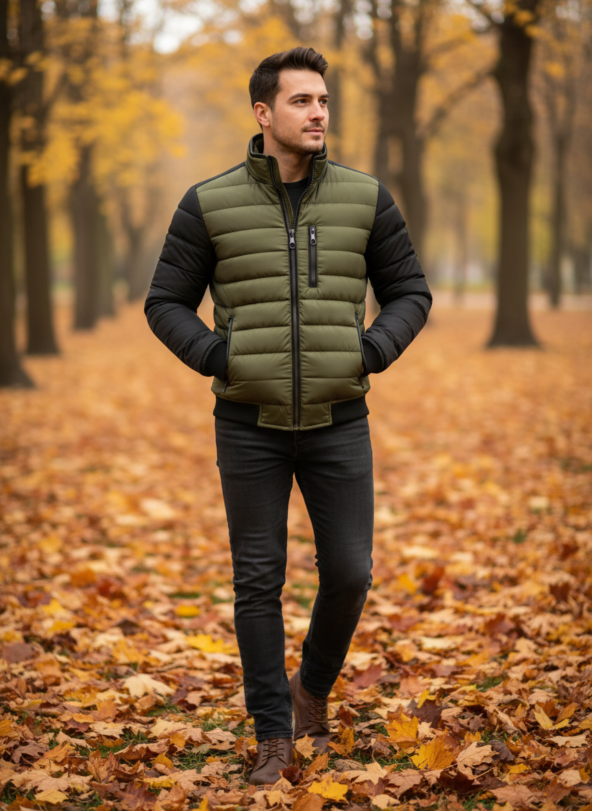 Calvyris | Giacca Puffer Imbottita da Uomo indossata da modello