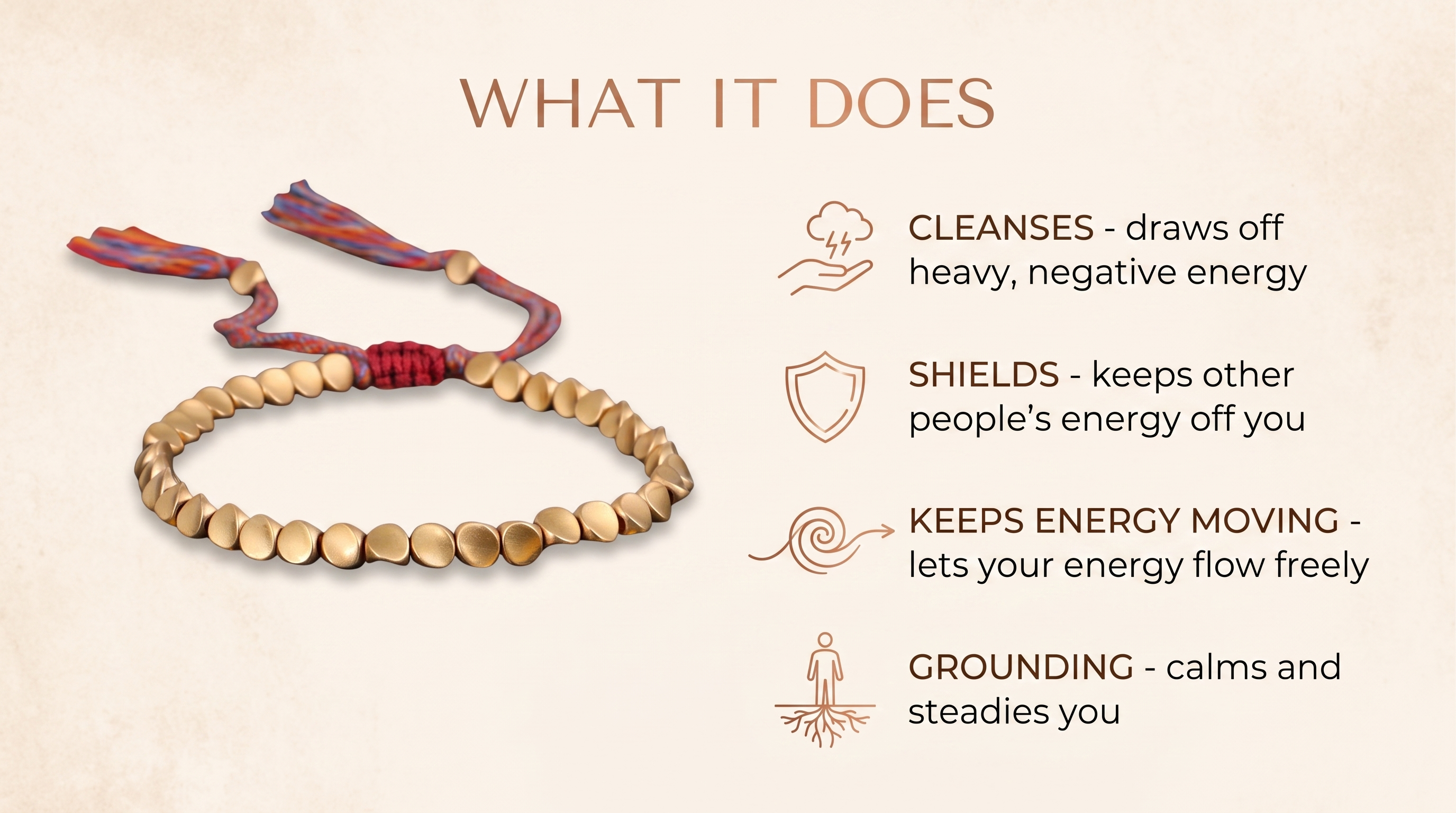 What the Tibetan Copper Shield Bracelet does