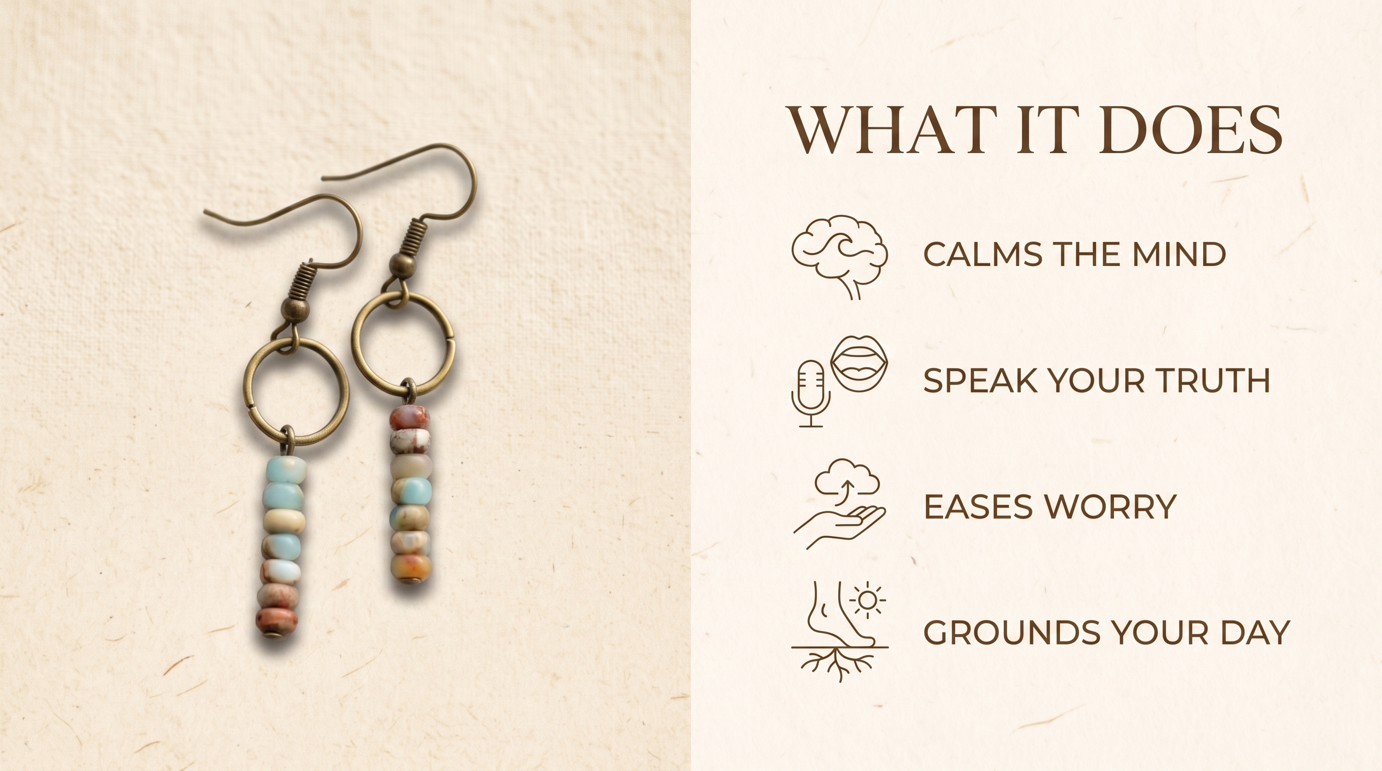 What the Amazonite Strength Earrings do
