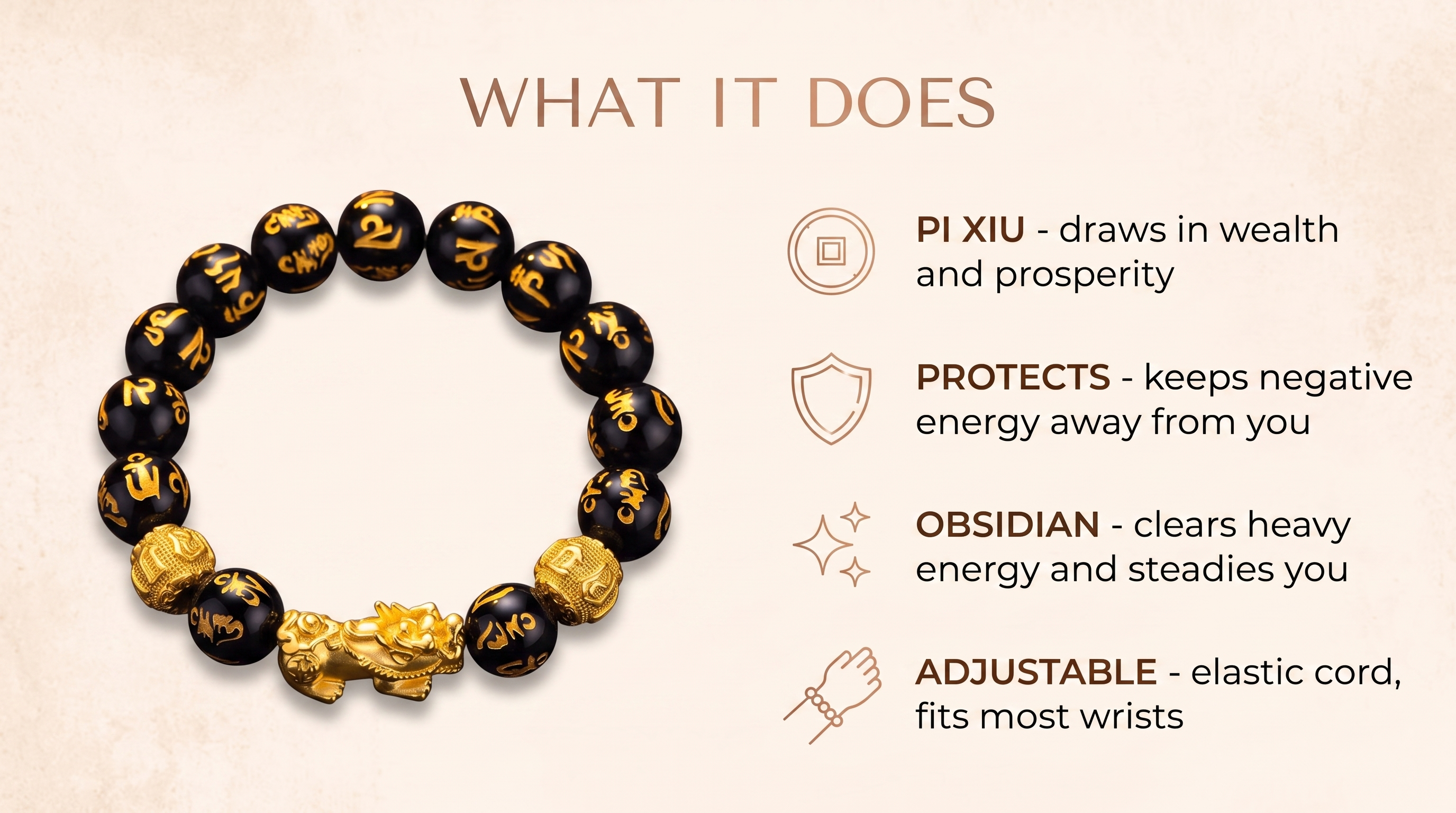 What the Feng Shui Obsidian Bracelet does