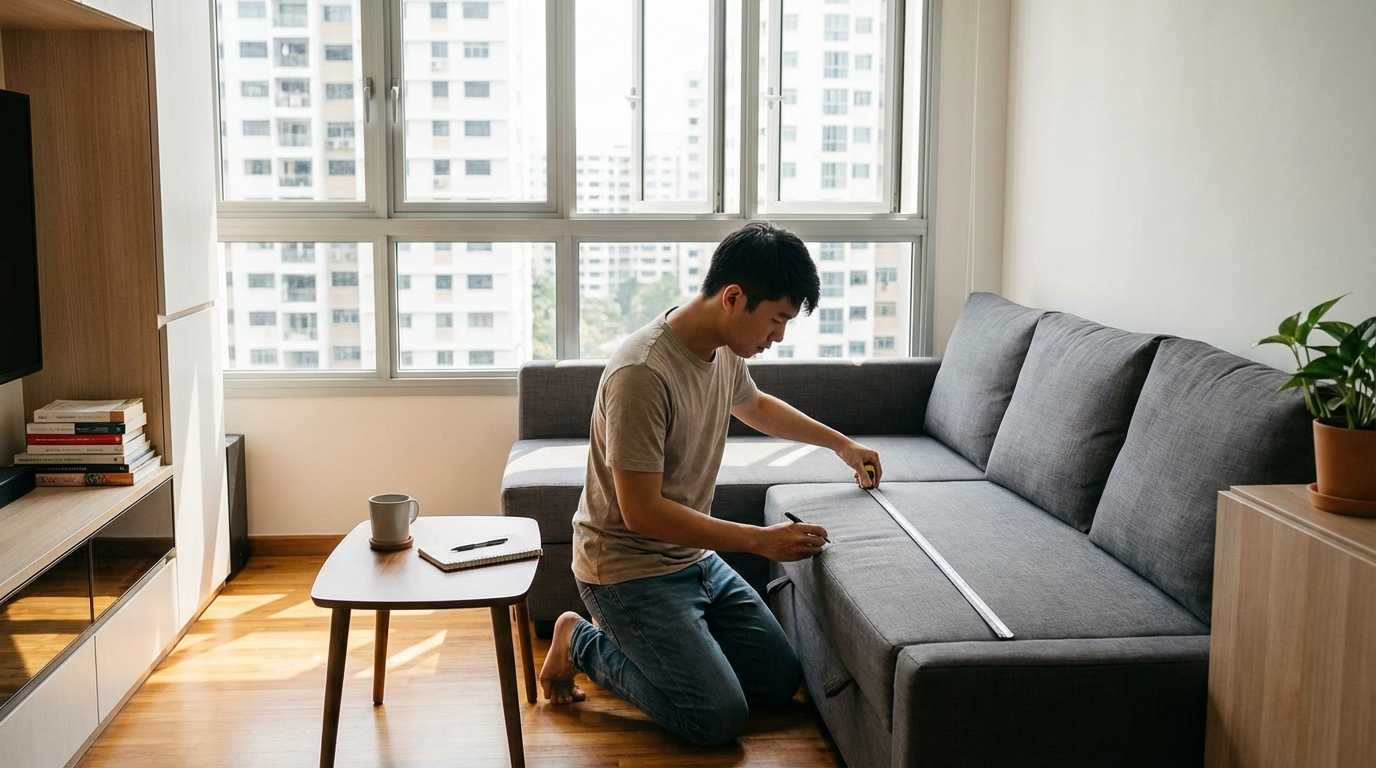 L-Shape vs 3-Seater - Mega Home Furnishing