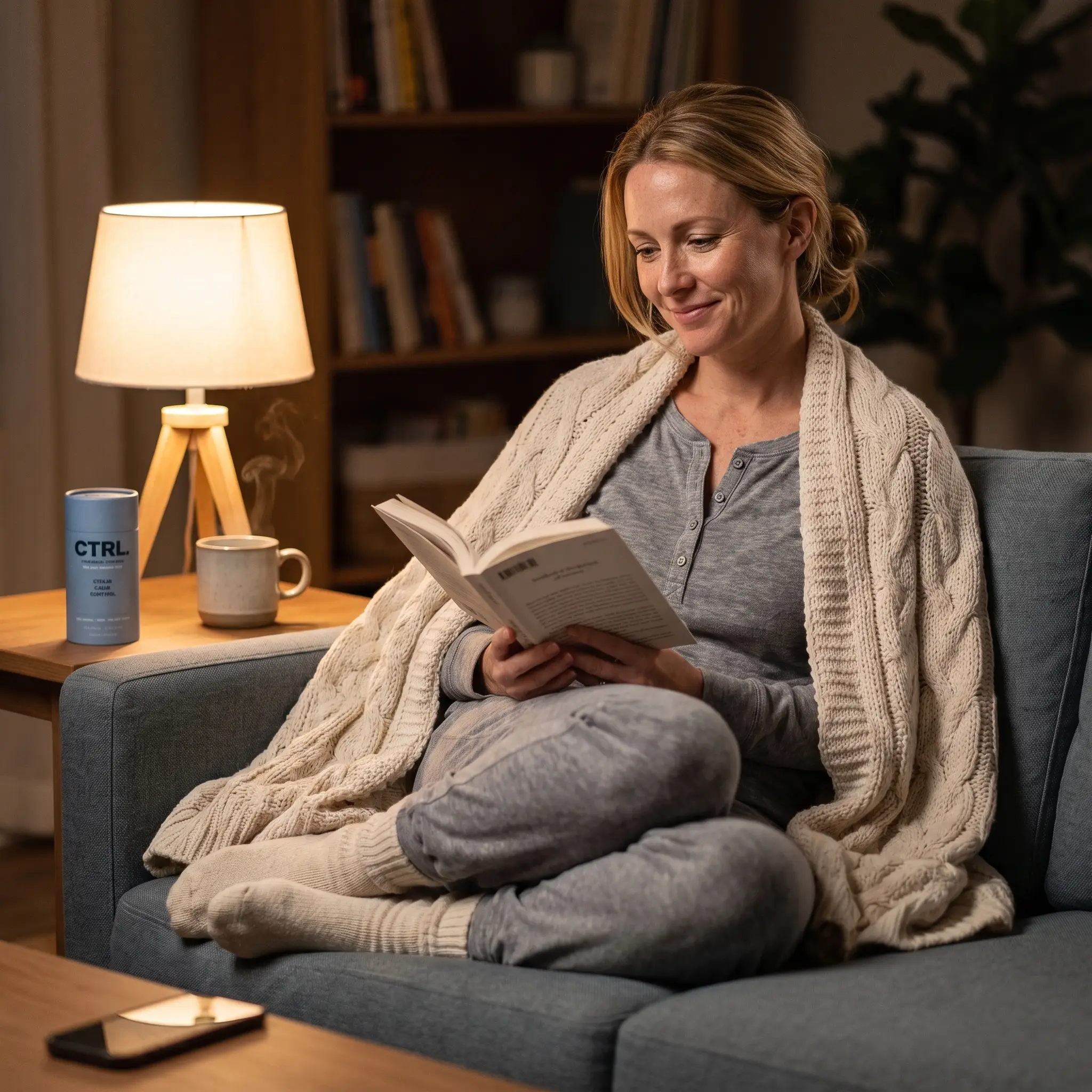 Reading at night with the phone face down