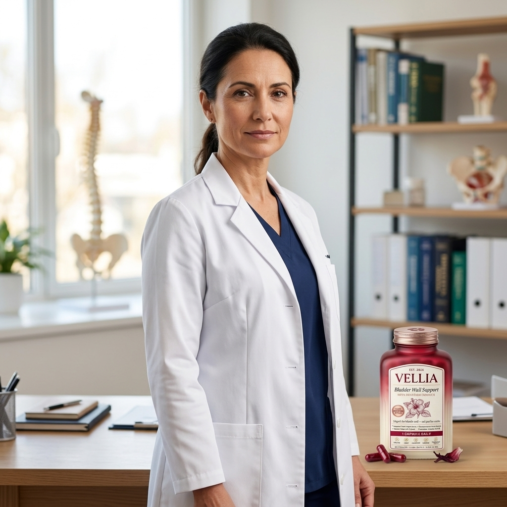 Physician with Vellia in a consulting room