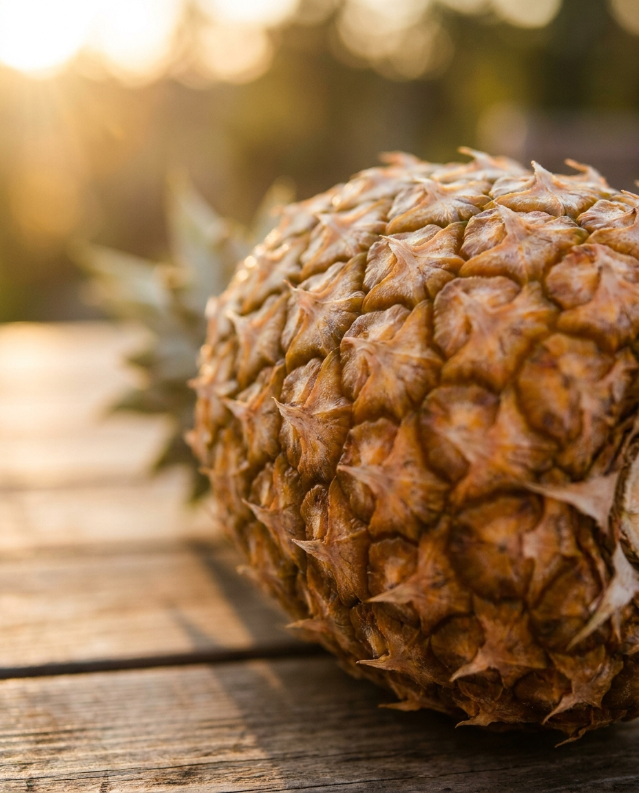 Fibonacci spirals on pineapple