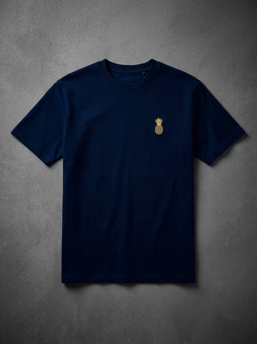 bromlain. Navy Blue T-Shirt