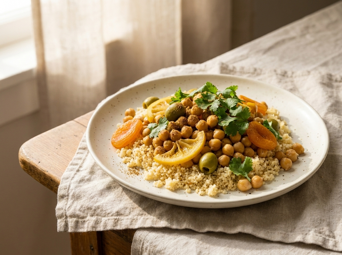 Moroccan chickpea tagine