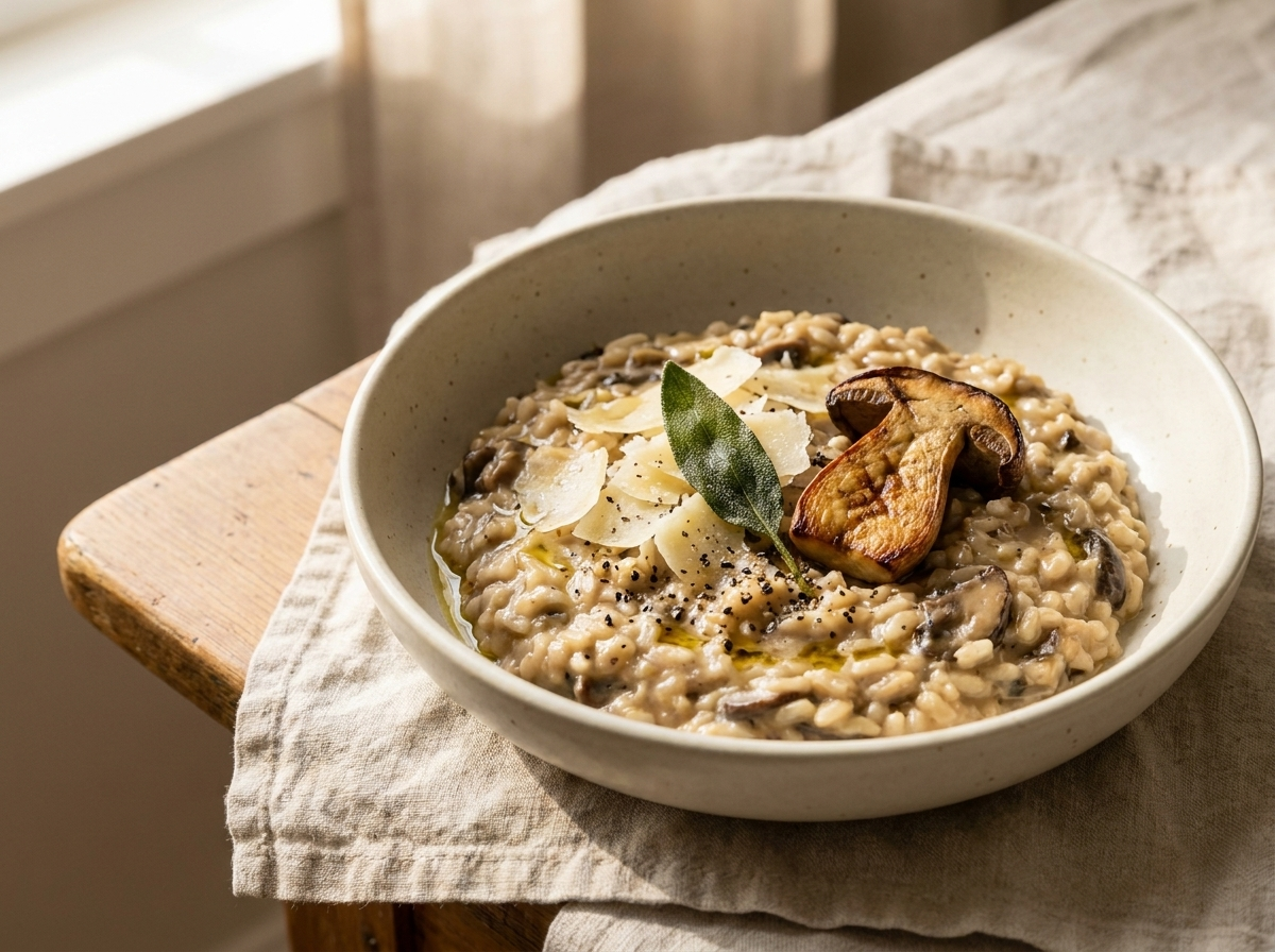 Wild mushroom risotto