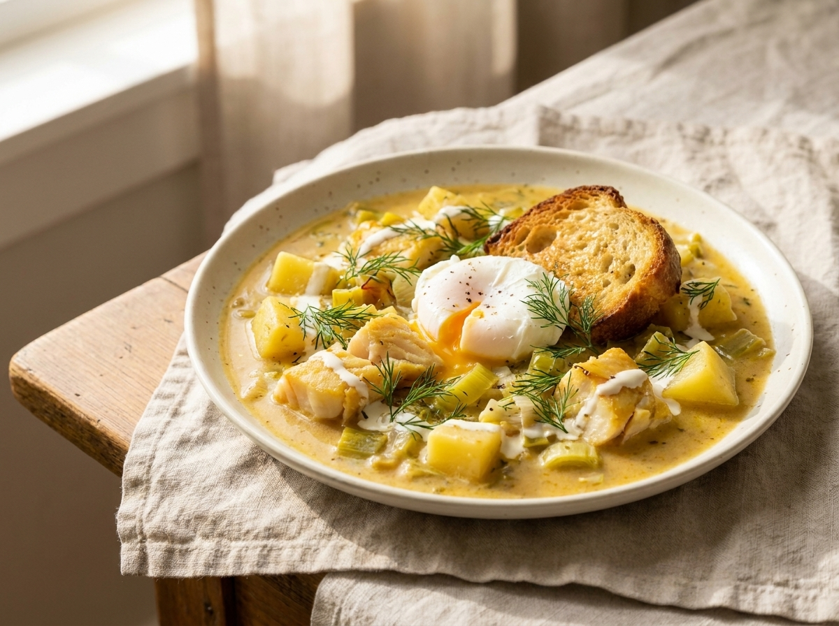 Smoked haddock & leek chowder
