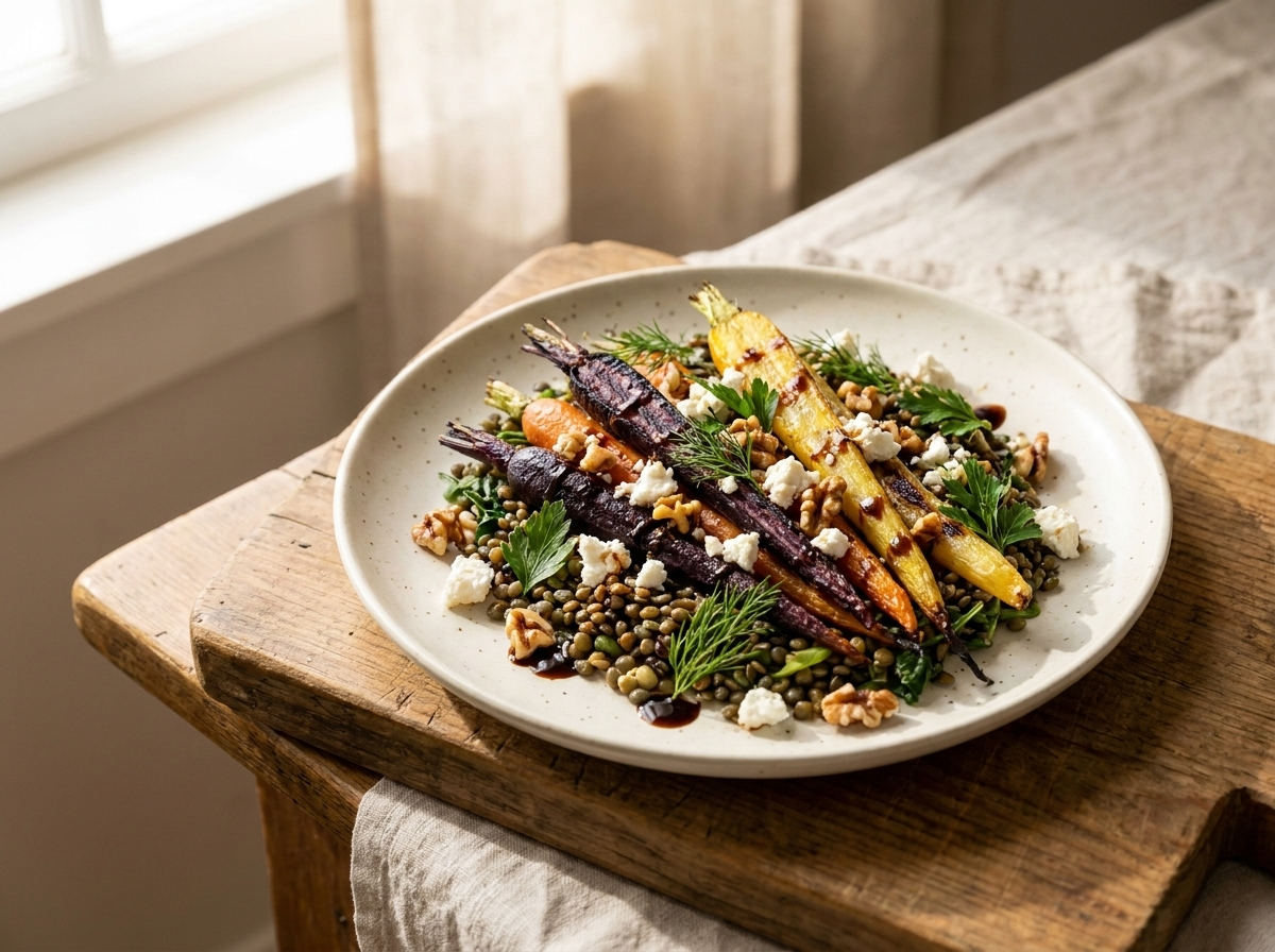 Heritage carrot & lentil bowl