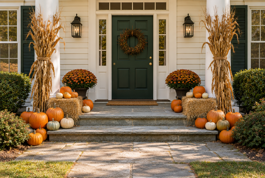 AI-rendered styled sample porch; not completed customer work