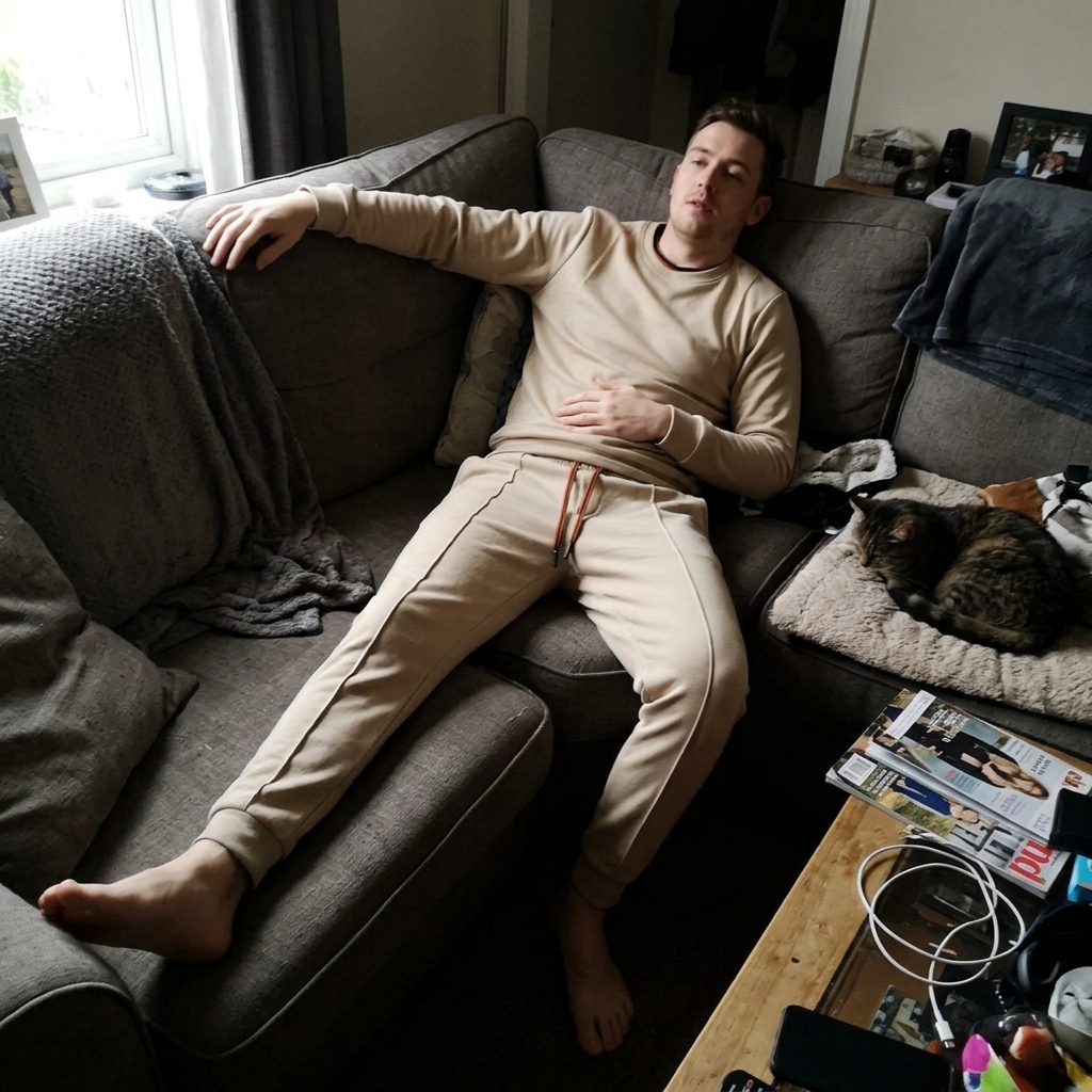Customer wearing the full Cadence Set at home