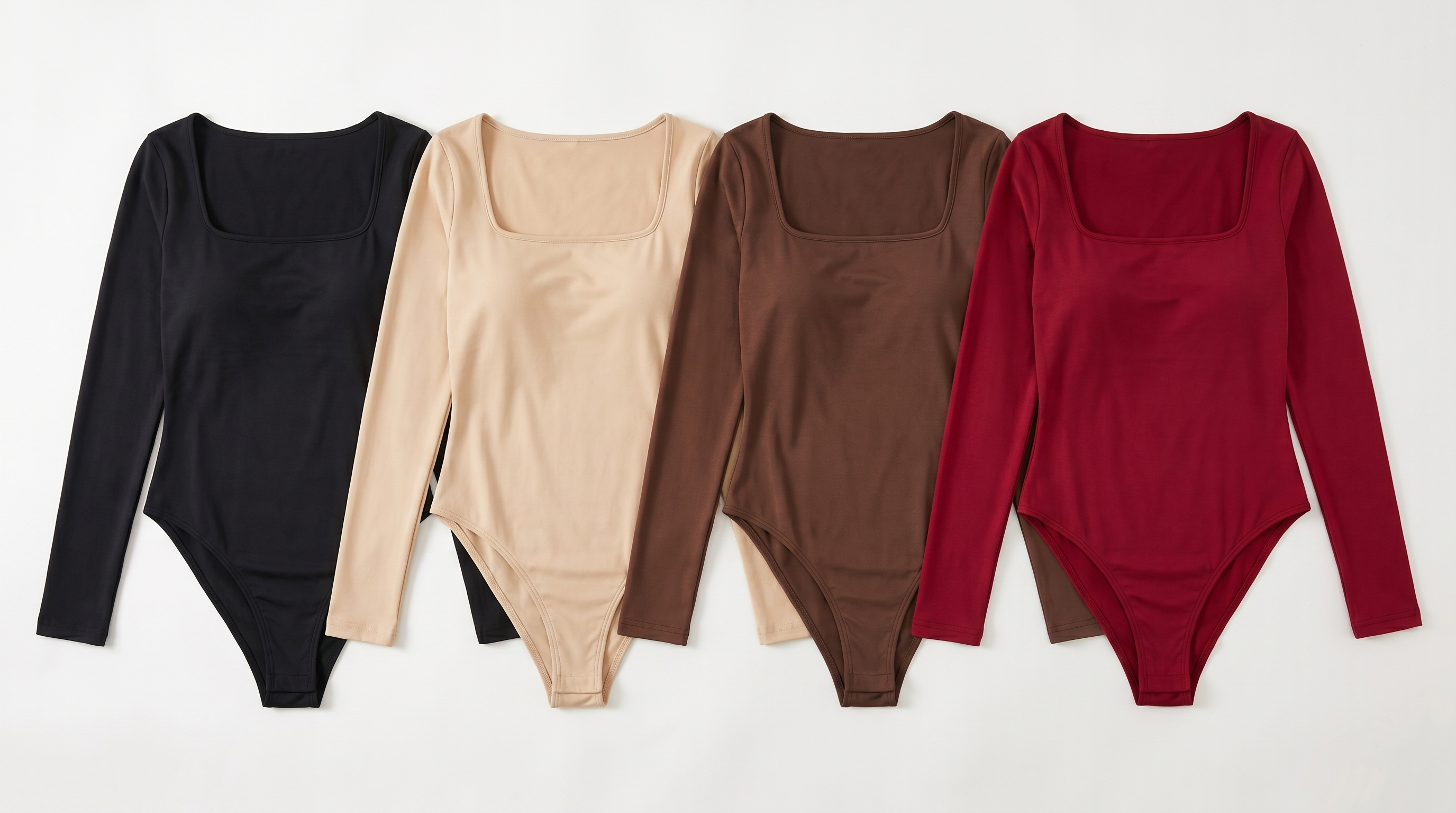 The Lift & Smooth Bodysuit available in black, beige, brown and red
