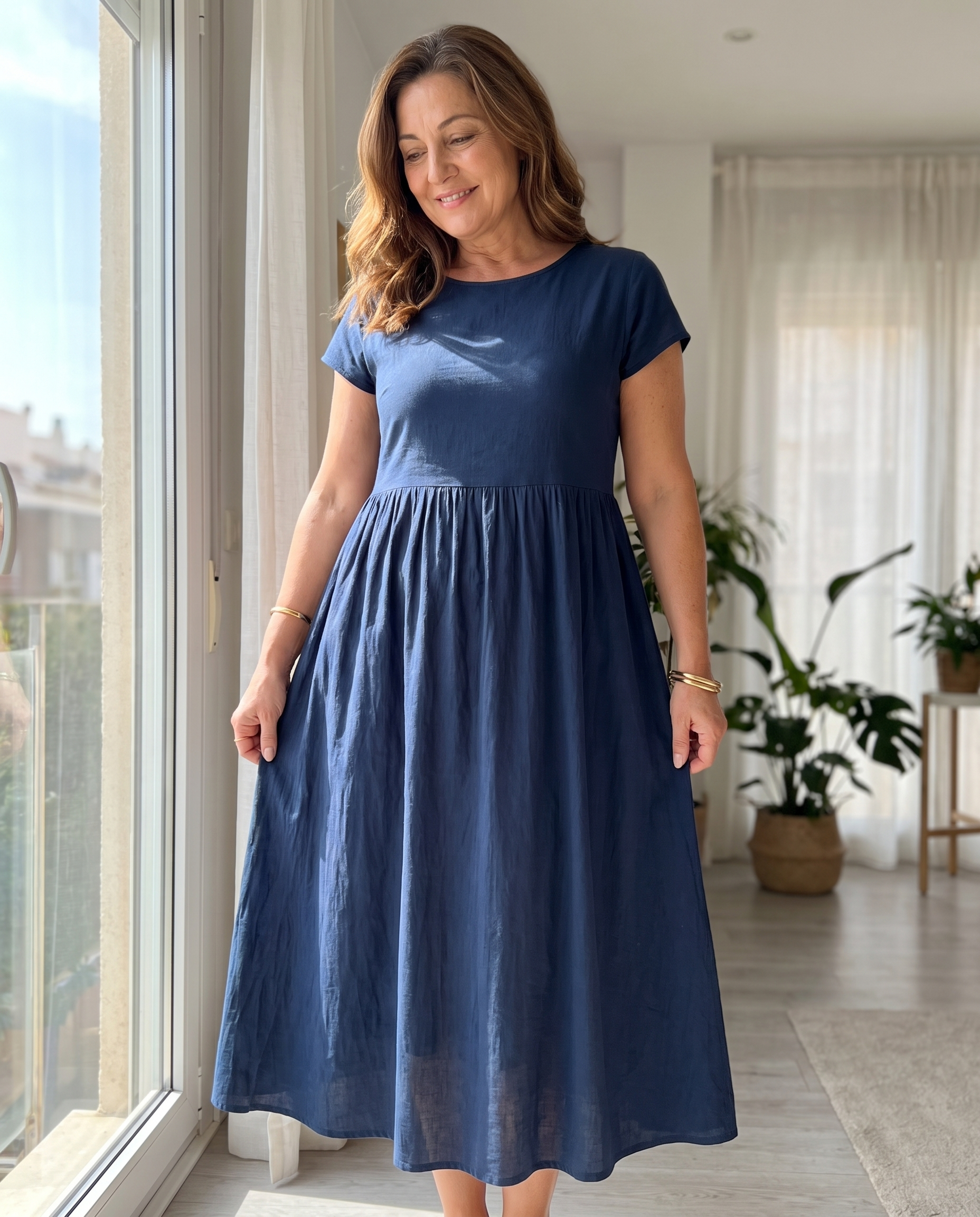El vestido largo que no se clava en ningún sitio