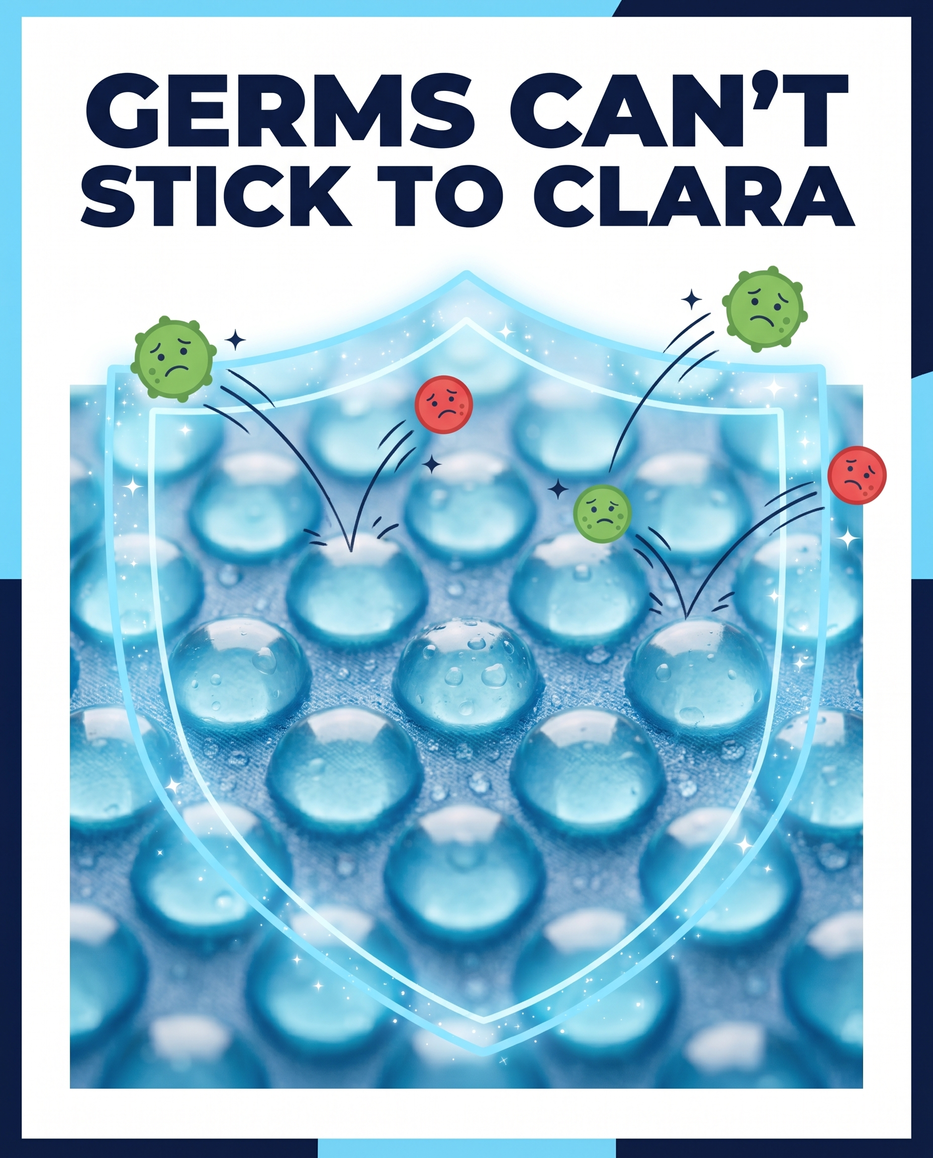 Old Pillow: Germs. Clara: Clean.