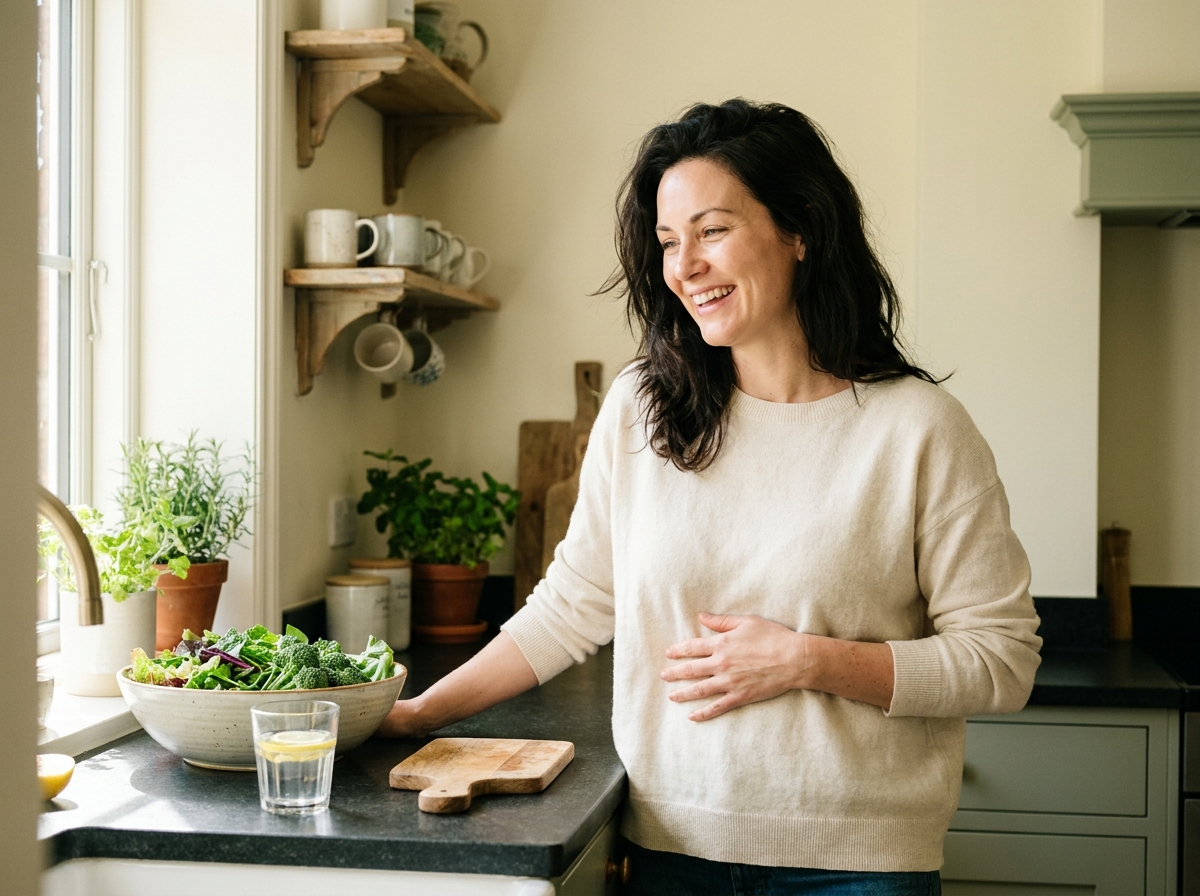 Woman feeling lighter