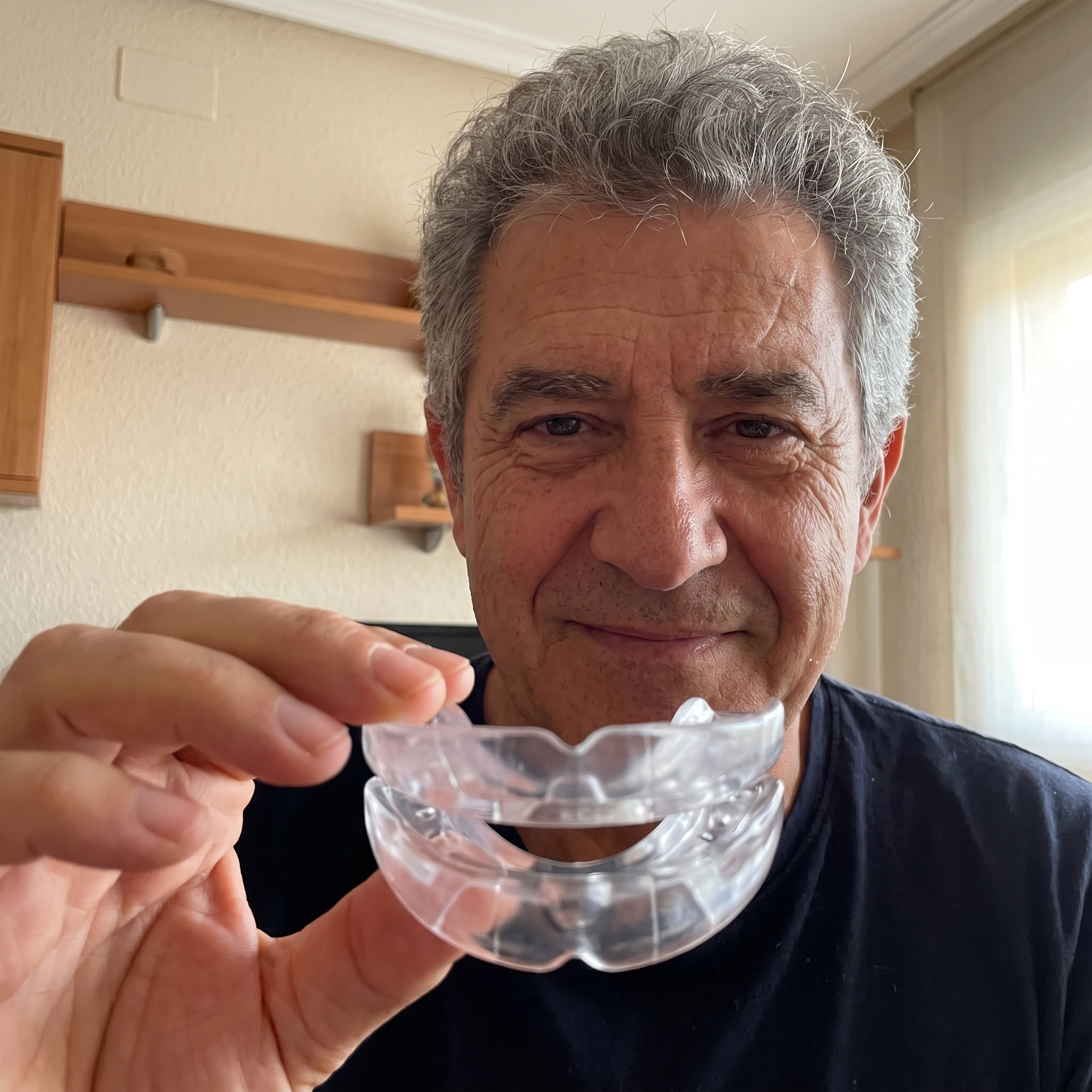 Roberto M. con la boquilla RestLab en la mano