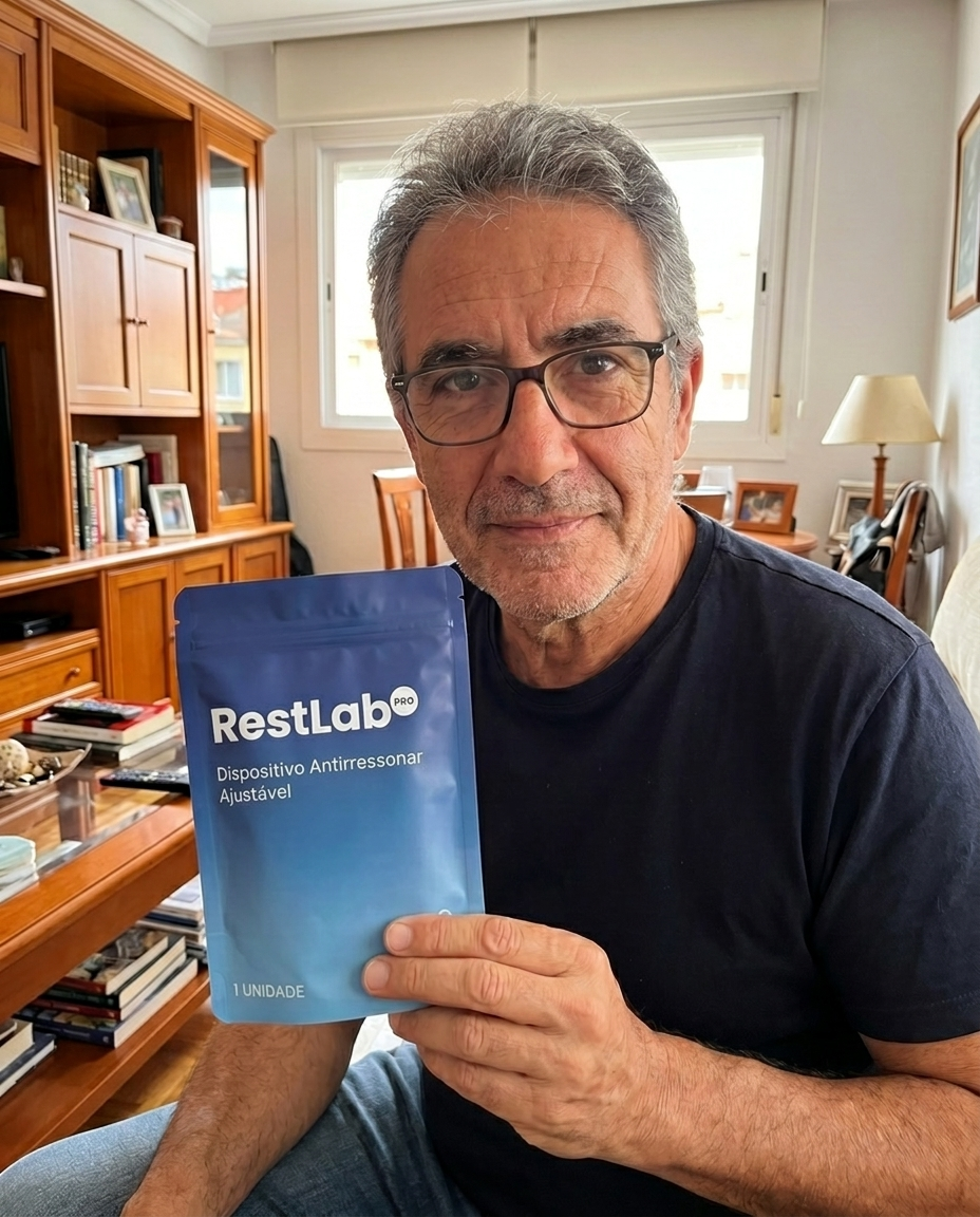 Cliente português de óculos a mostrar o RestLab