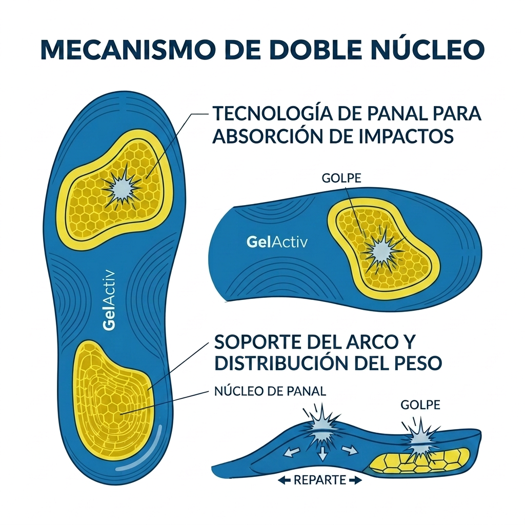 La Doble Amortiguacion GelActiv: absorbe el golpe y reparte el peso