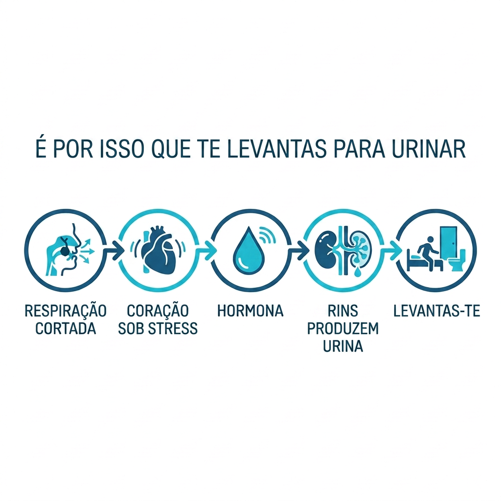 E por isso que te levantas para urinar: respiracao cortada, coracao sob stress, hormona, rins produzem urina