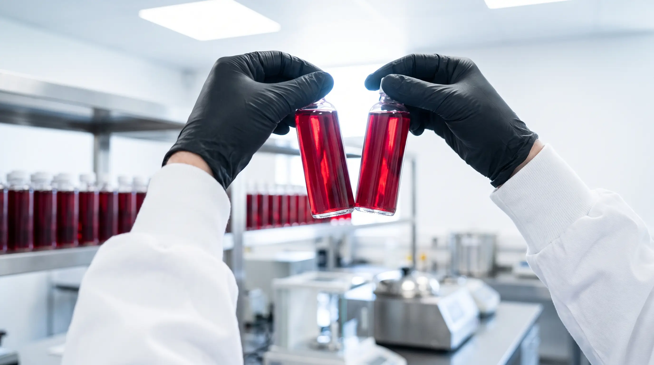 Tart cherry extract being tested in a lab
