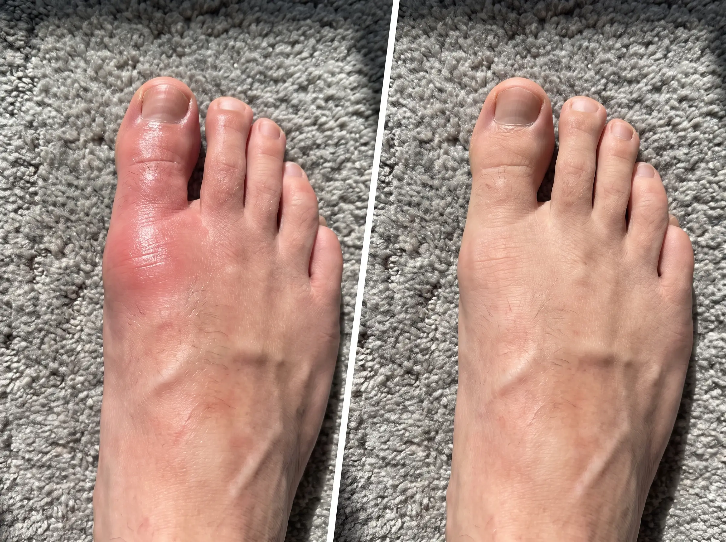 Before and after close-up