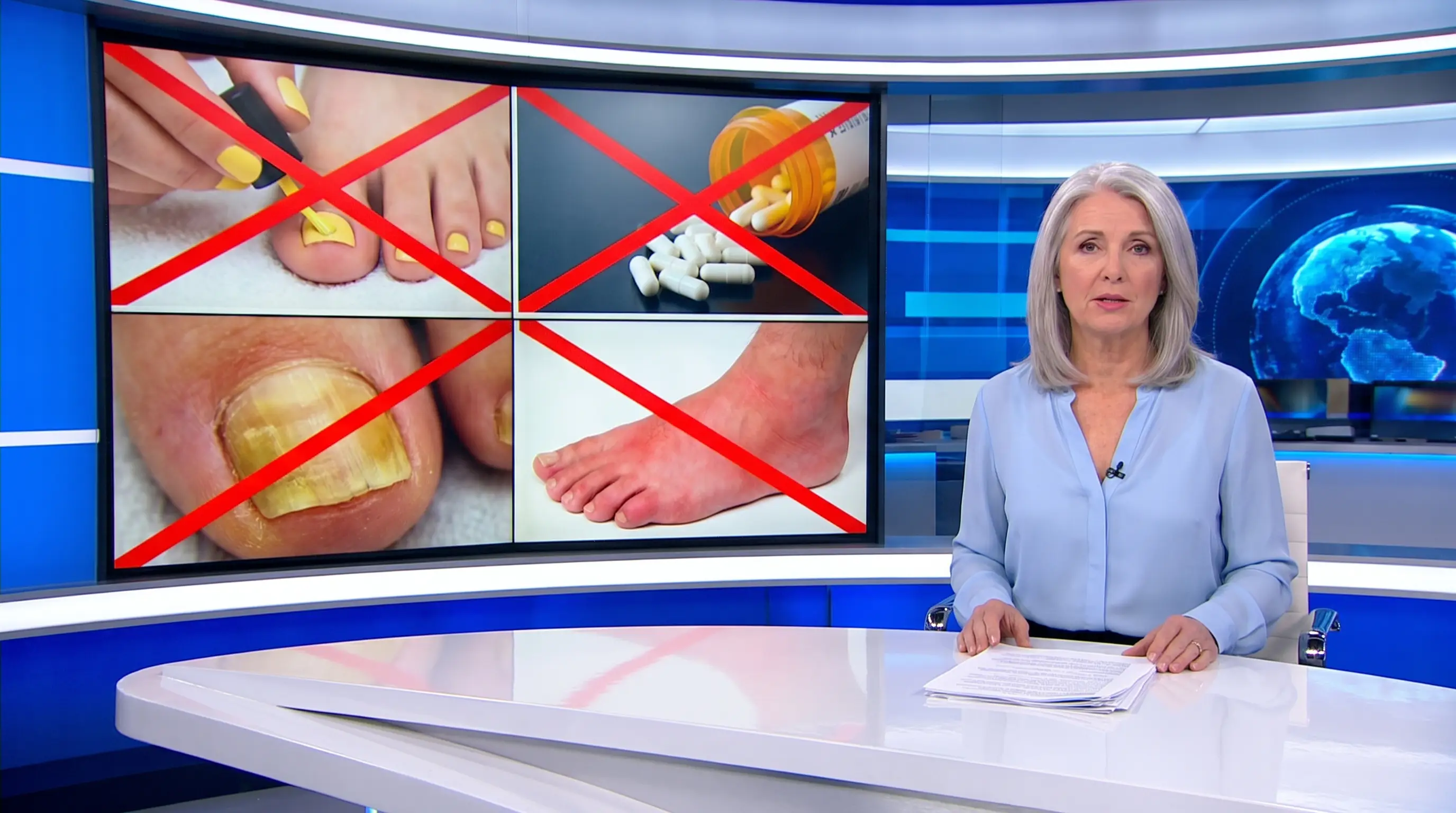 News broadcast segment on failed toenail fungus treatments