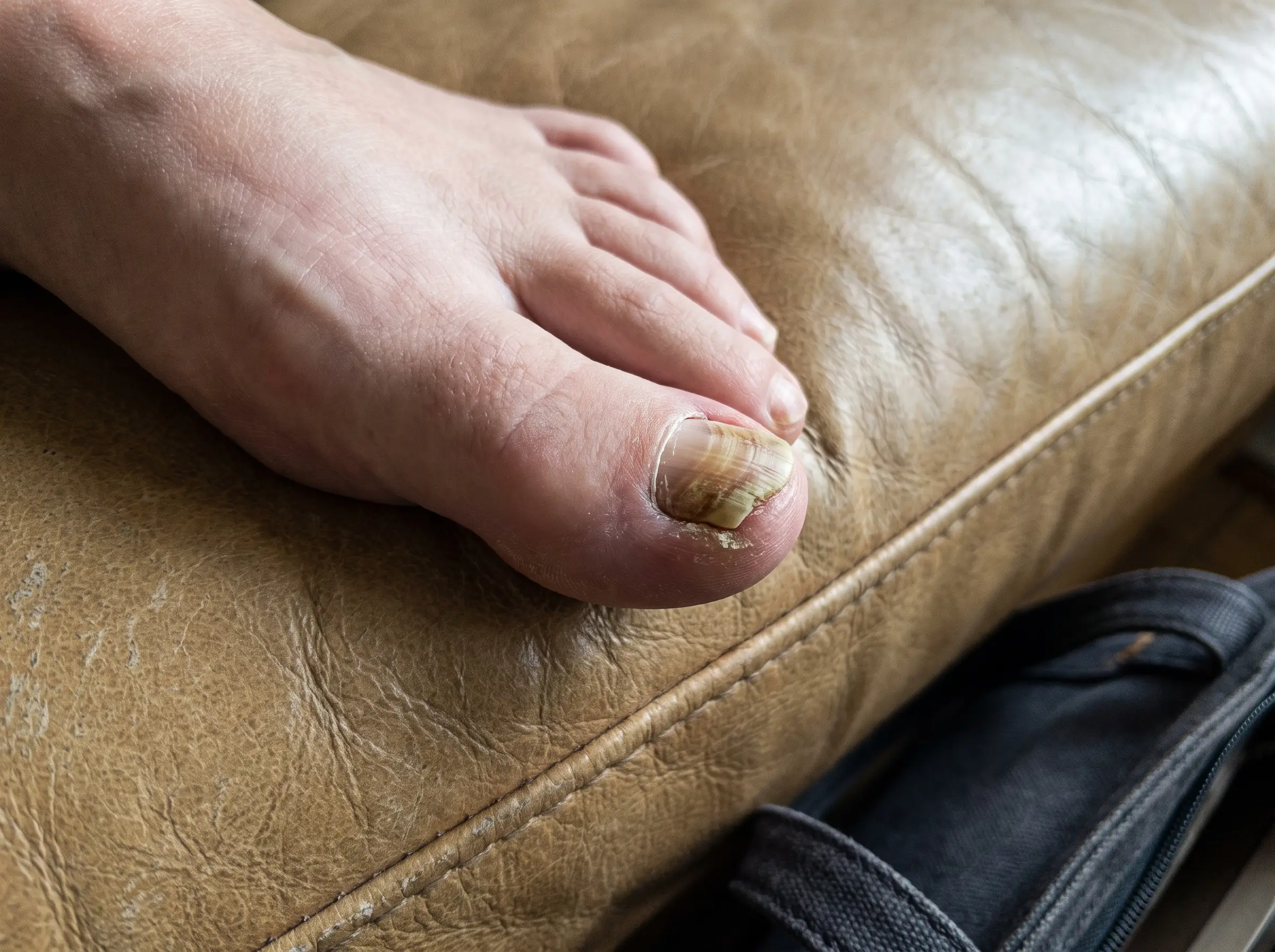 Real photo of living with toenail fungus