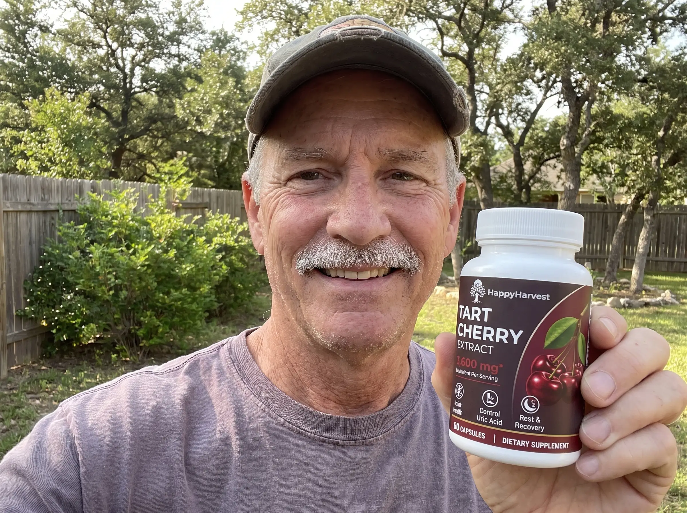 Dennis R. with his HappyHarvest bottle