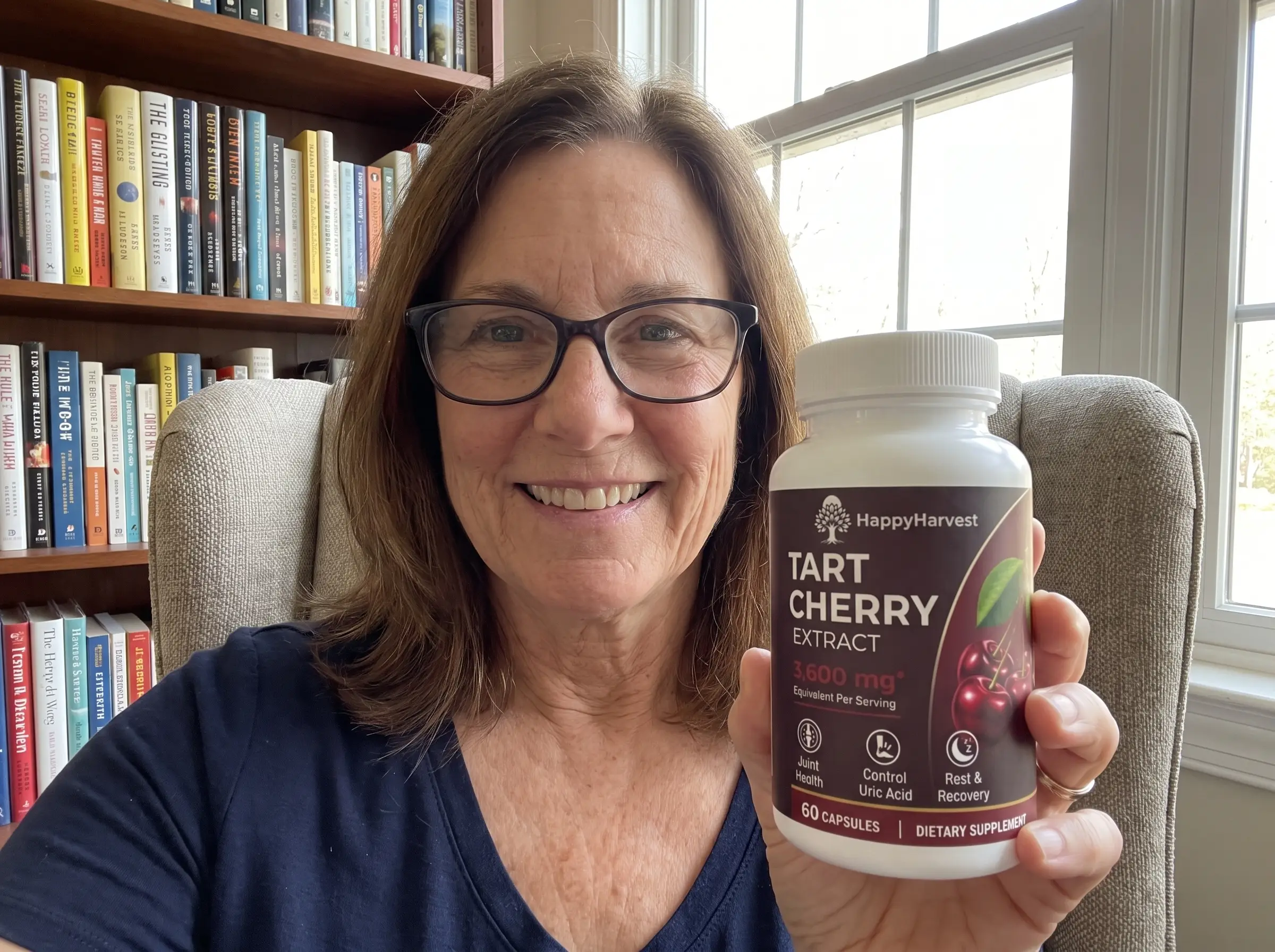 Olivia P. with her HappyHarvest bottle