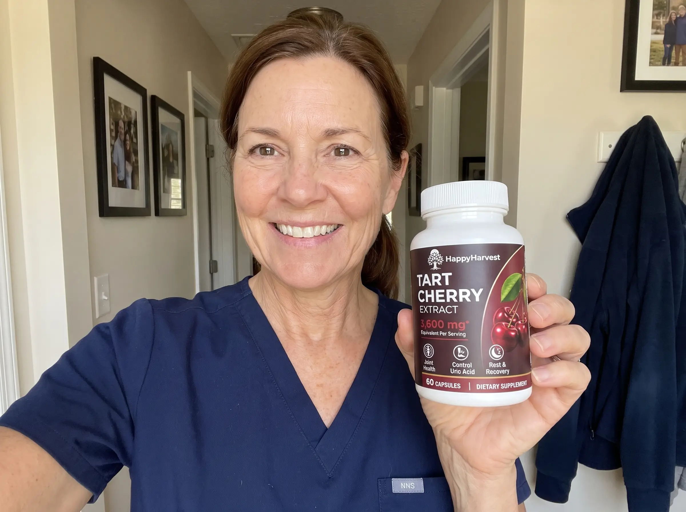 Margaret K. with her HappyHarvest bottle