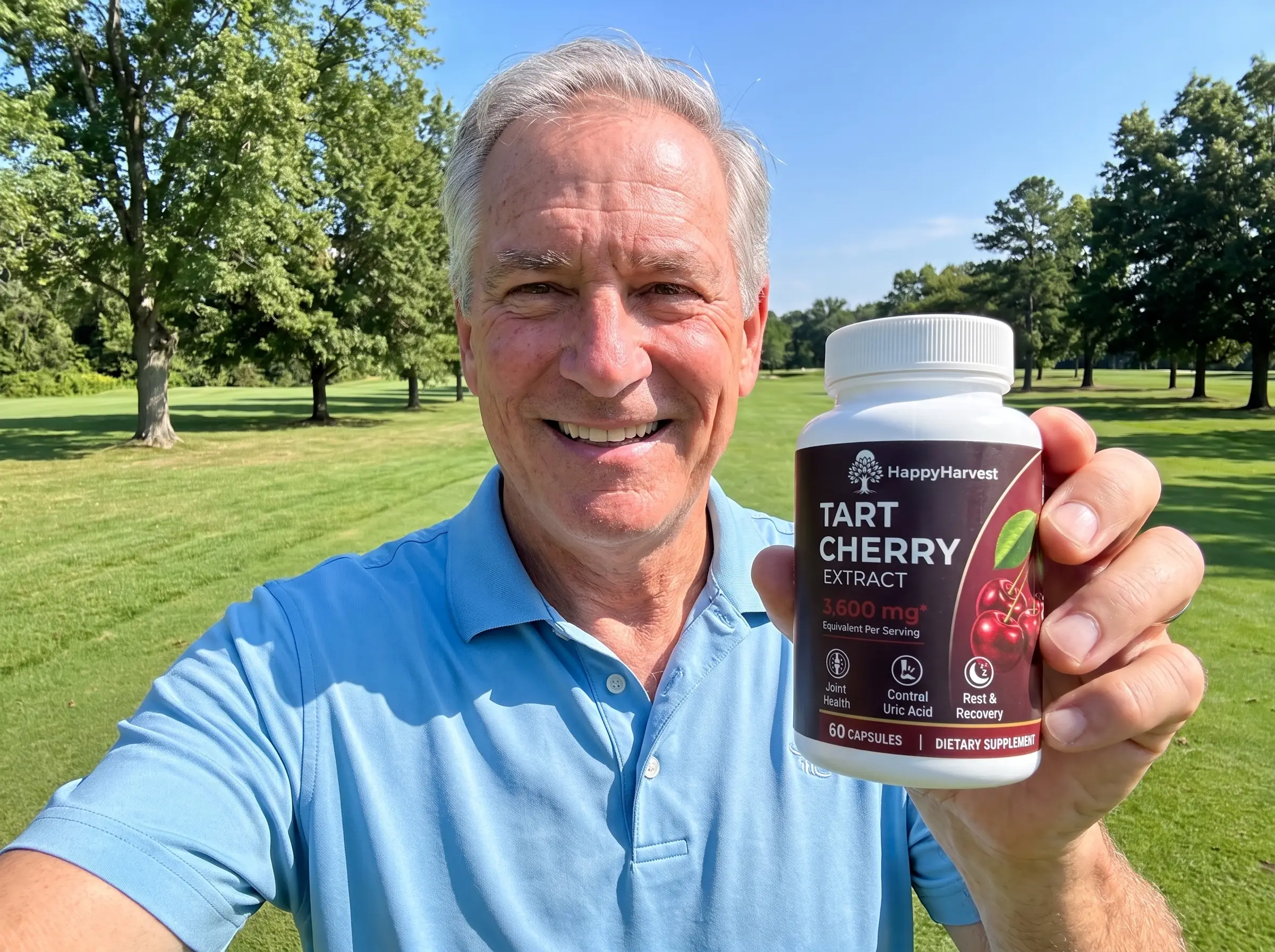 Raymond T. with his HappyHarvest bottle